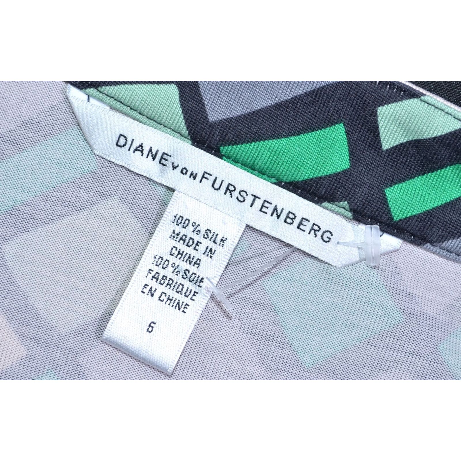 Diane von Furstenberg DVF Diane von Furstenberg Women's 3/4 Sleeve Silk Dress Size 6 Dress Geometric Multicoloured Knee Length Pencil 3/4 Sleeve Womens Size M / US 6-8 / IT 42-44 - 4 Thumbnail
