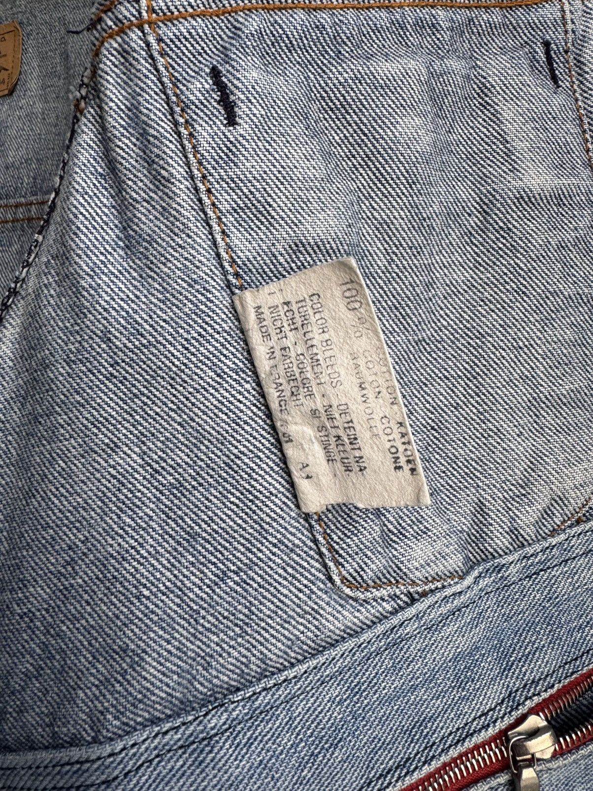 Levi's Vintage Clothing Levis Vintage 80s Orange Tab Denim VestTrucker Jacket Size US L / EU 52-54 / 3 - 6 Thumbnail
