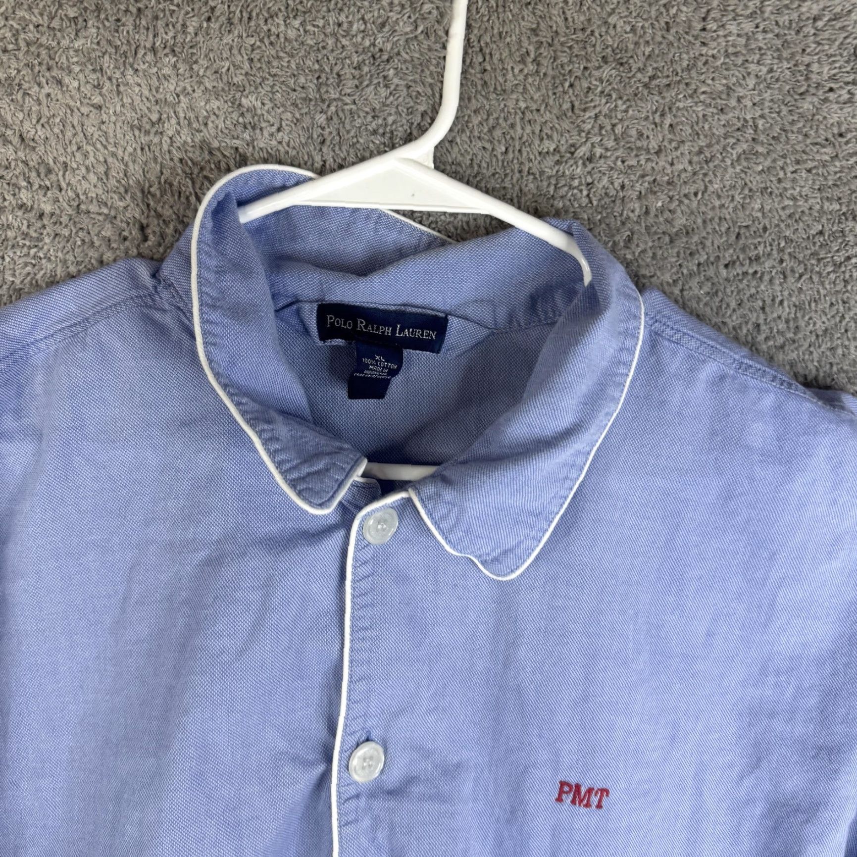 Polo Ralph Lauren Polo Ralph Lauren Pajama Top Mens XL Blue Chambray Piped Monogram PMT Shirt Size US XL / EU 56 / 4 - 6 Thumbnail