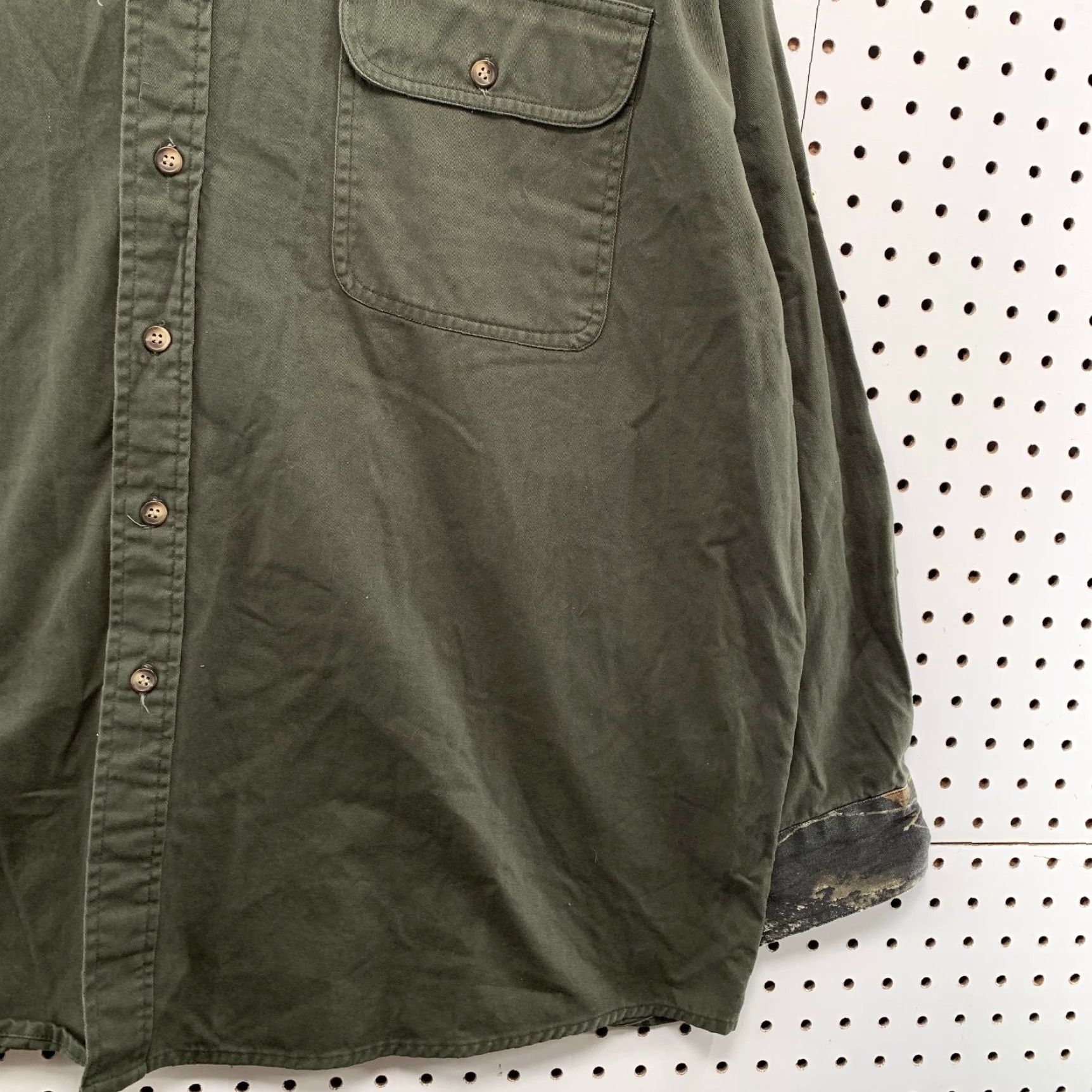 Vintage Quail Unlimited Hunting Button Shirt Mens 2XL Green Camo Long Sleeve Canvas Shirt Size US XXL / EU 58 / 5 - 7 Thumbnail