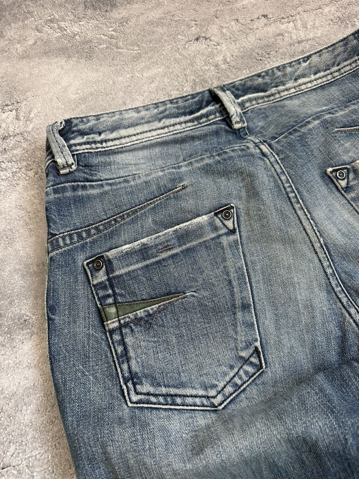 Diesel Vintage Diesel Distressed Ripped Denim Jeans Japanese Stripe Size US 31 - 17 Thumbnail