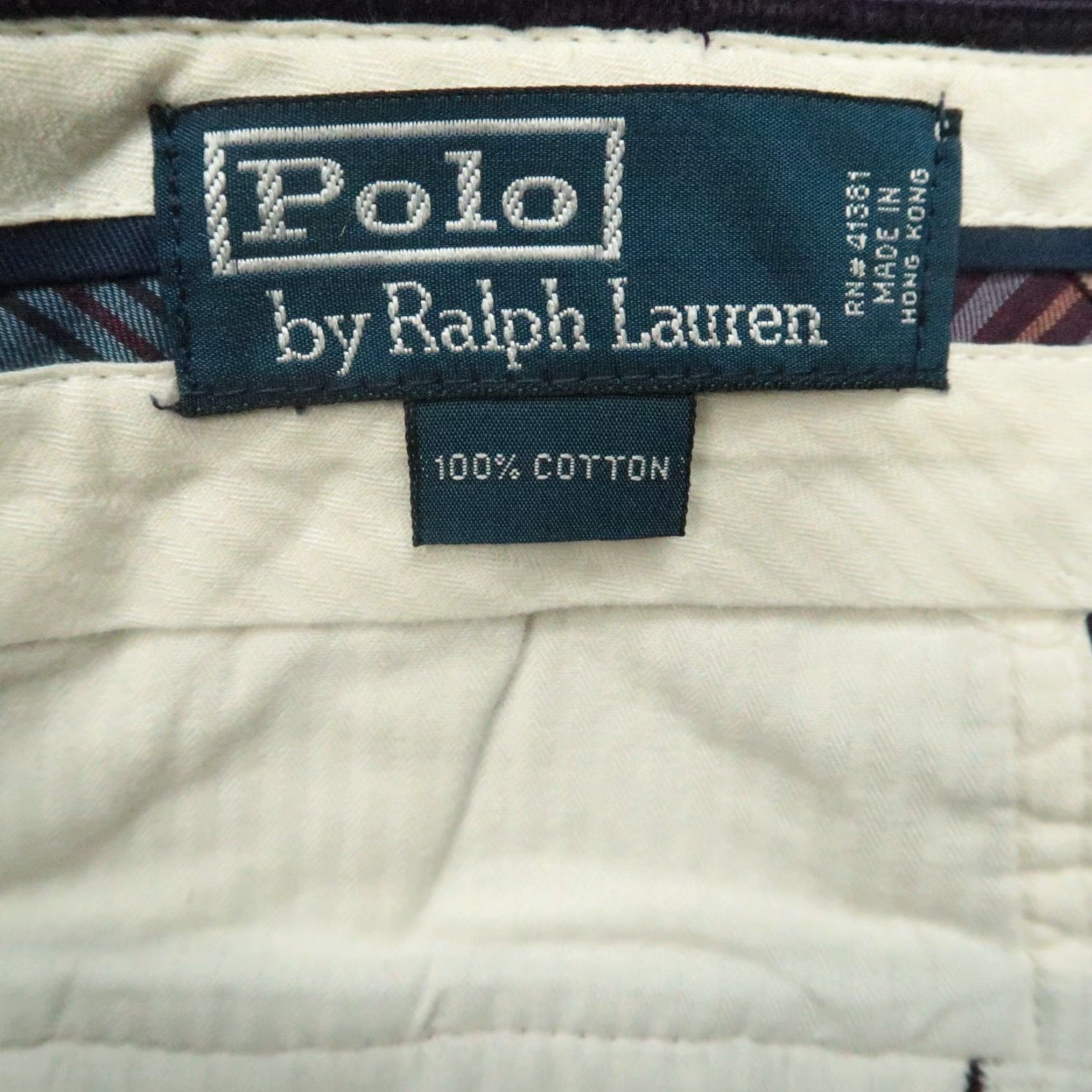 Polo Ralph Lauren VINTAGE Polo Ralph Lauren Pants Men 35x30 Purple Corduroy PRL Cords Straight Size US S / EU 44-46 / 1 - 4 Thumbnail