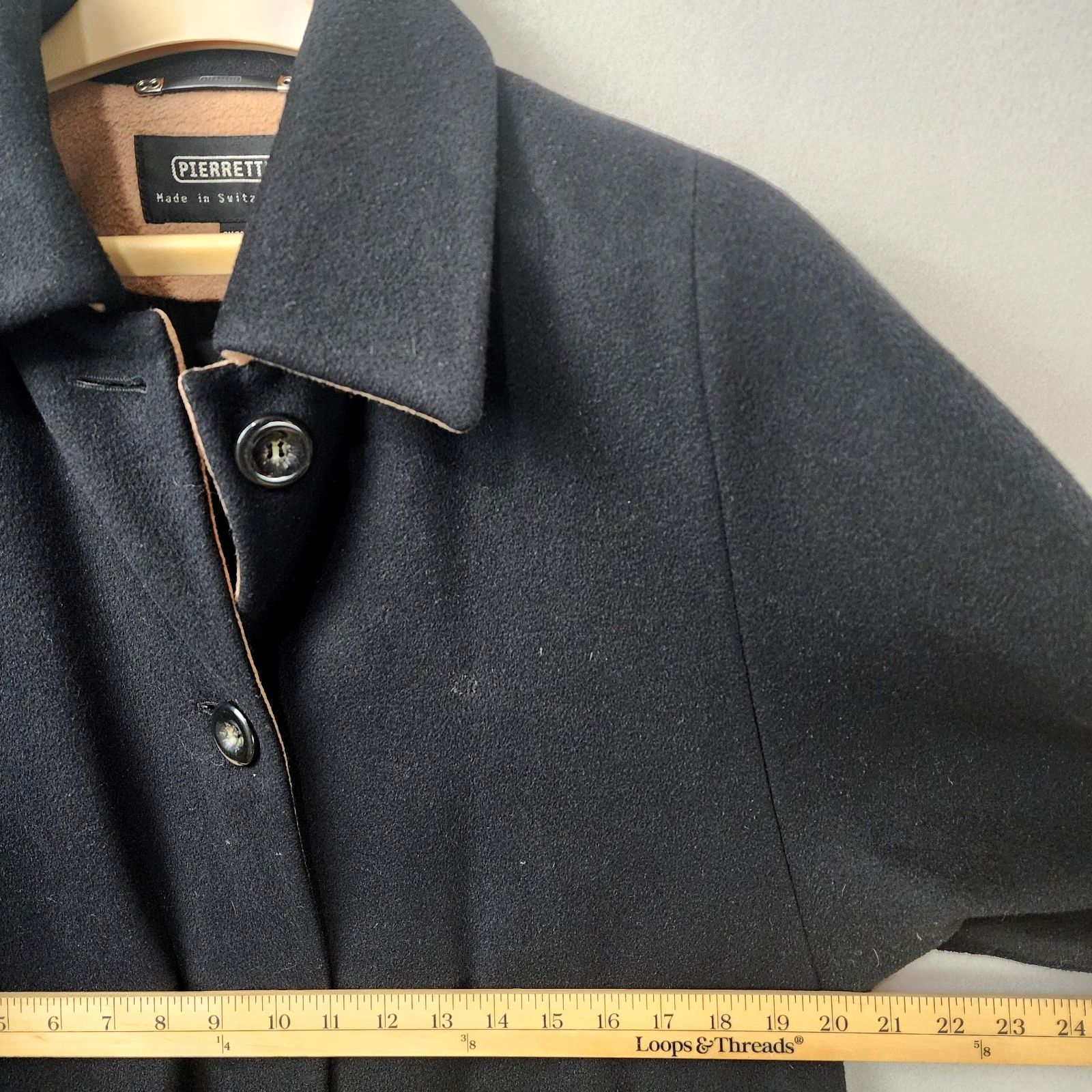 Other Pierrette Black Superangora Wool Cashmere Overcoat Size 6 Size M / US 6-8 / IT 42-44 - 3 Thumbnail