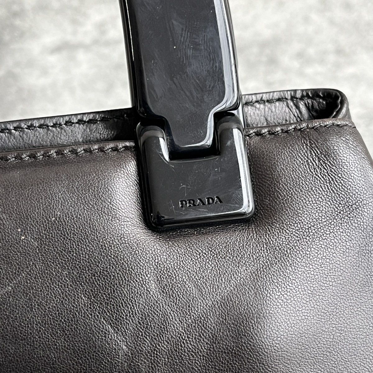 Prada Vintage Prada Iconic Nappa Leather Top Hand-Bag Size ONE SIZE - 7 Thumbnail