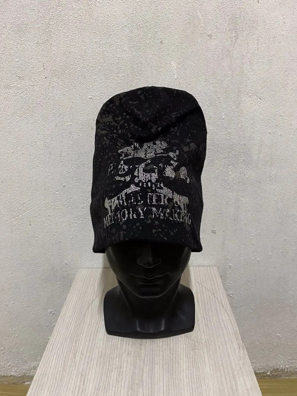 Vintage Japanese Brand Skulls Big Logo Beanie Hat Size ONE SIZE - 2 Thumbnail