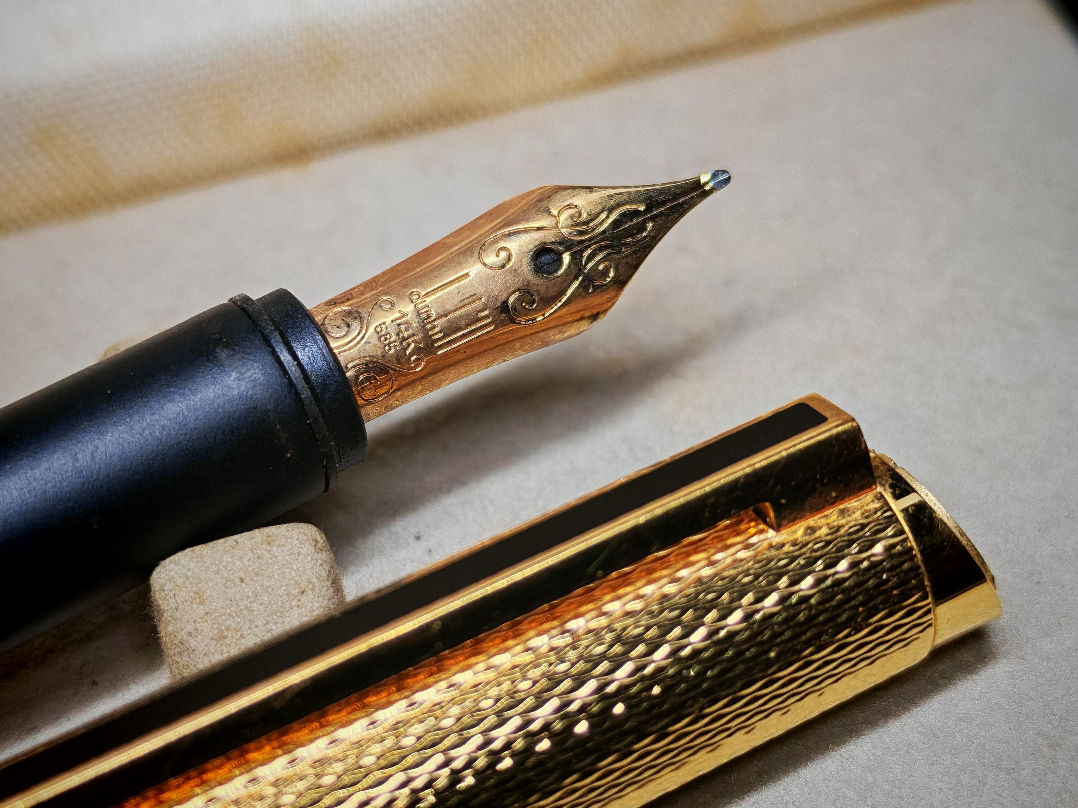Alfred Dunhill Dunhill Gemline Fountain Pen Gold Plated Barley 14K Size ONE SIZE - 6 Thumbnail