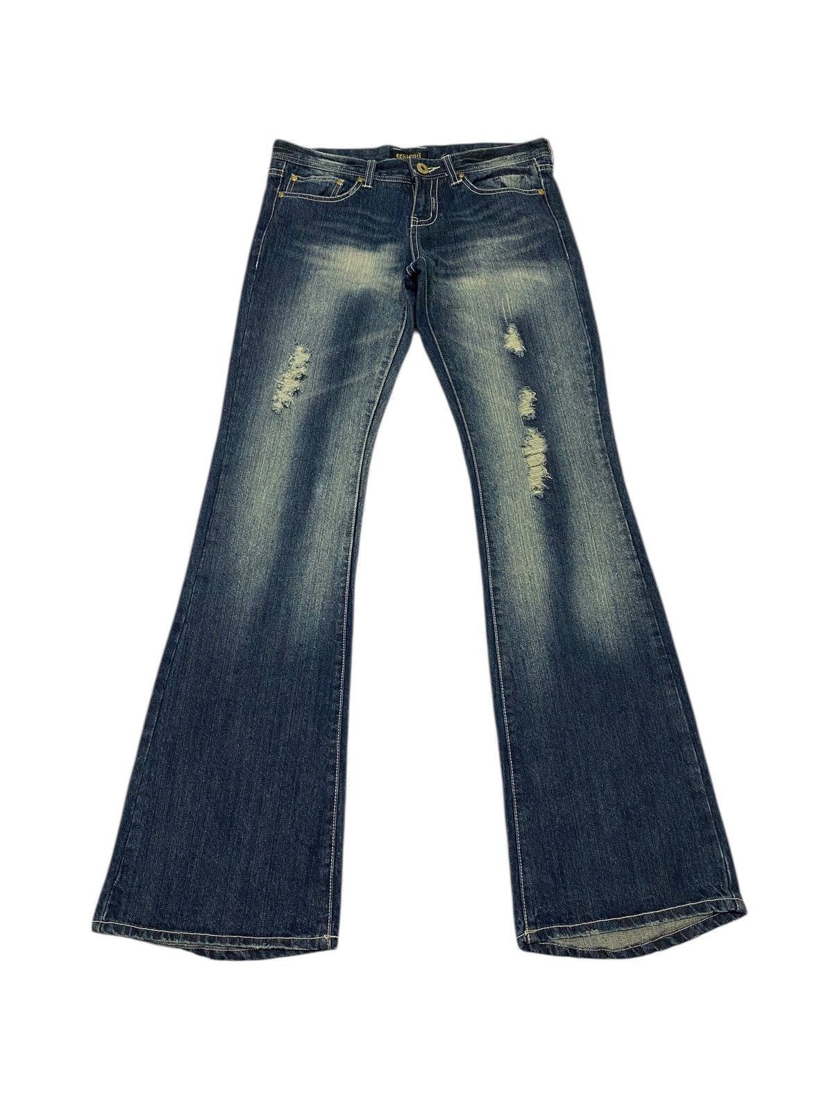 Tornado Mart Japanese brand X ecstrail flare jeans Size US 32 / EU 48 - 1 Thumbnail