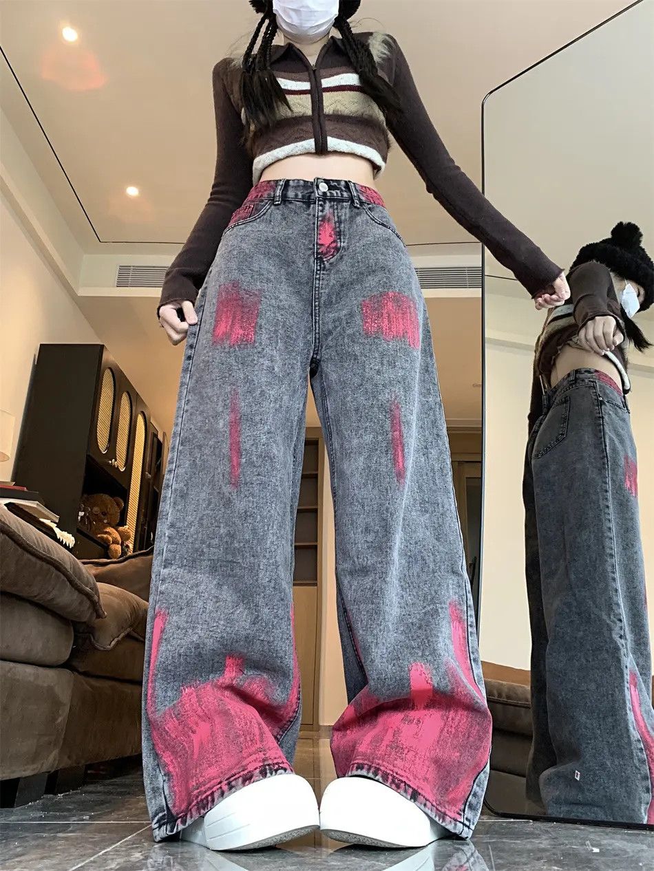 Japanese Brand × Jean Retro wide leg straight leg jeans Size US 30 / EU 46 - 2 Thumbnail