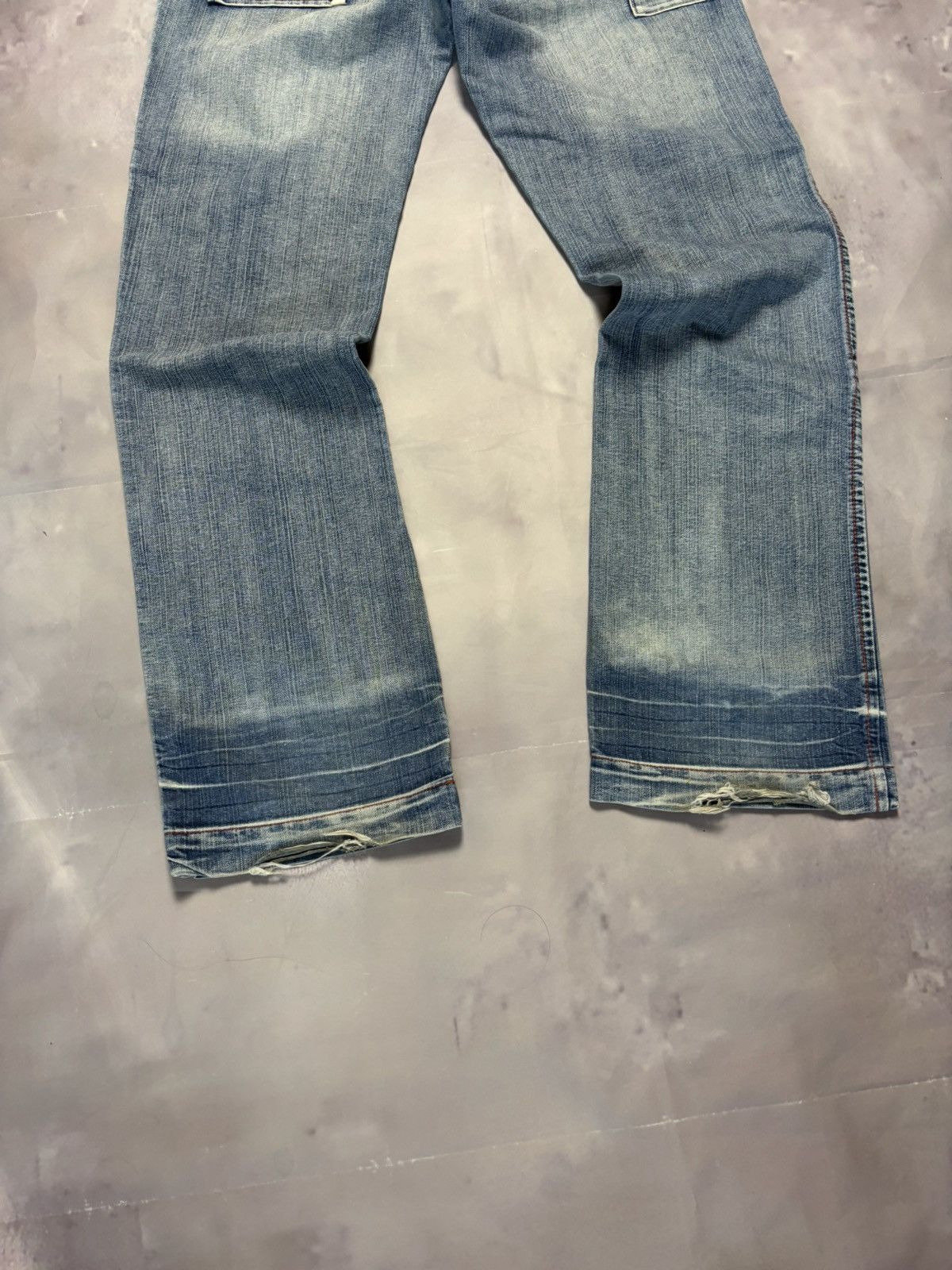 Vintage vintage archive distressed denim straight leg Size US 31 - 6 Thumbnail