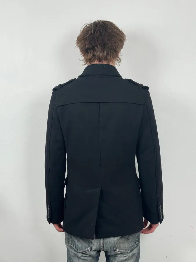 Dolce & Gabbana 2000s Dolce & Gabbana Black Wool Military Caban Pea-Coat Size US M / EU 48-50 / 2 - 3 Thumbnail