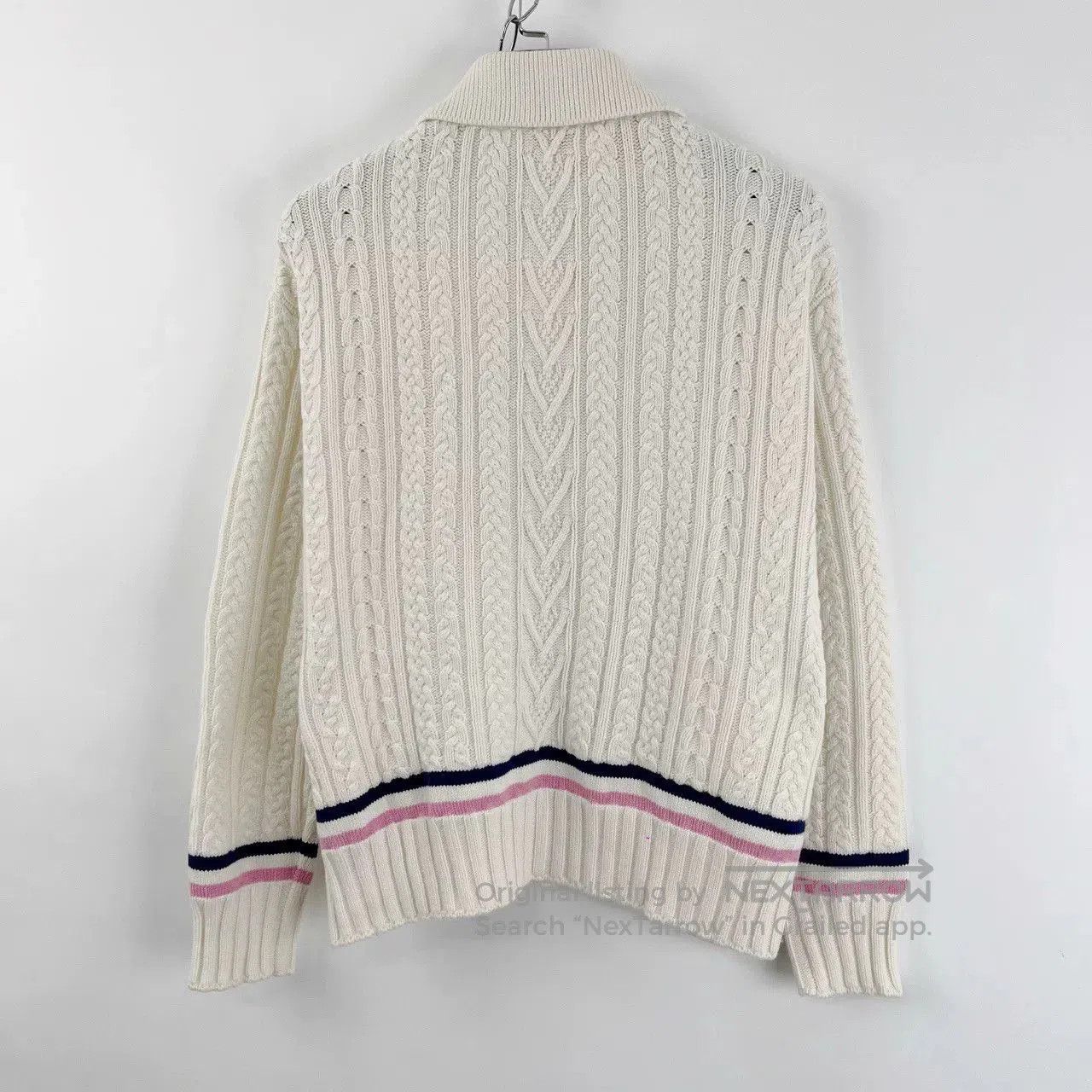 Chanel Chanel Beige Stripe Enamel Button Cardigan. Size US S / EU 44-46 / 1 - 2 Thumbnail