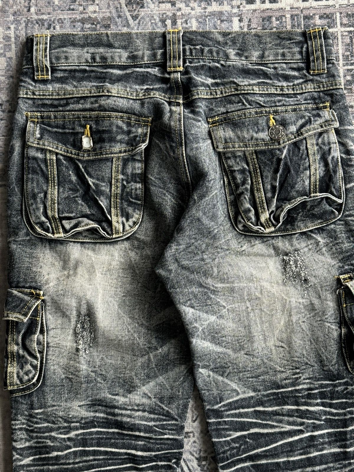 Japanese Brand Y2K Vintage Zerosail Punk Cargo Flared Denim / ifsixwasnine Size US 30 / EU 46 - 7 Thumbnail