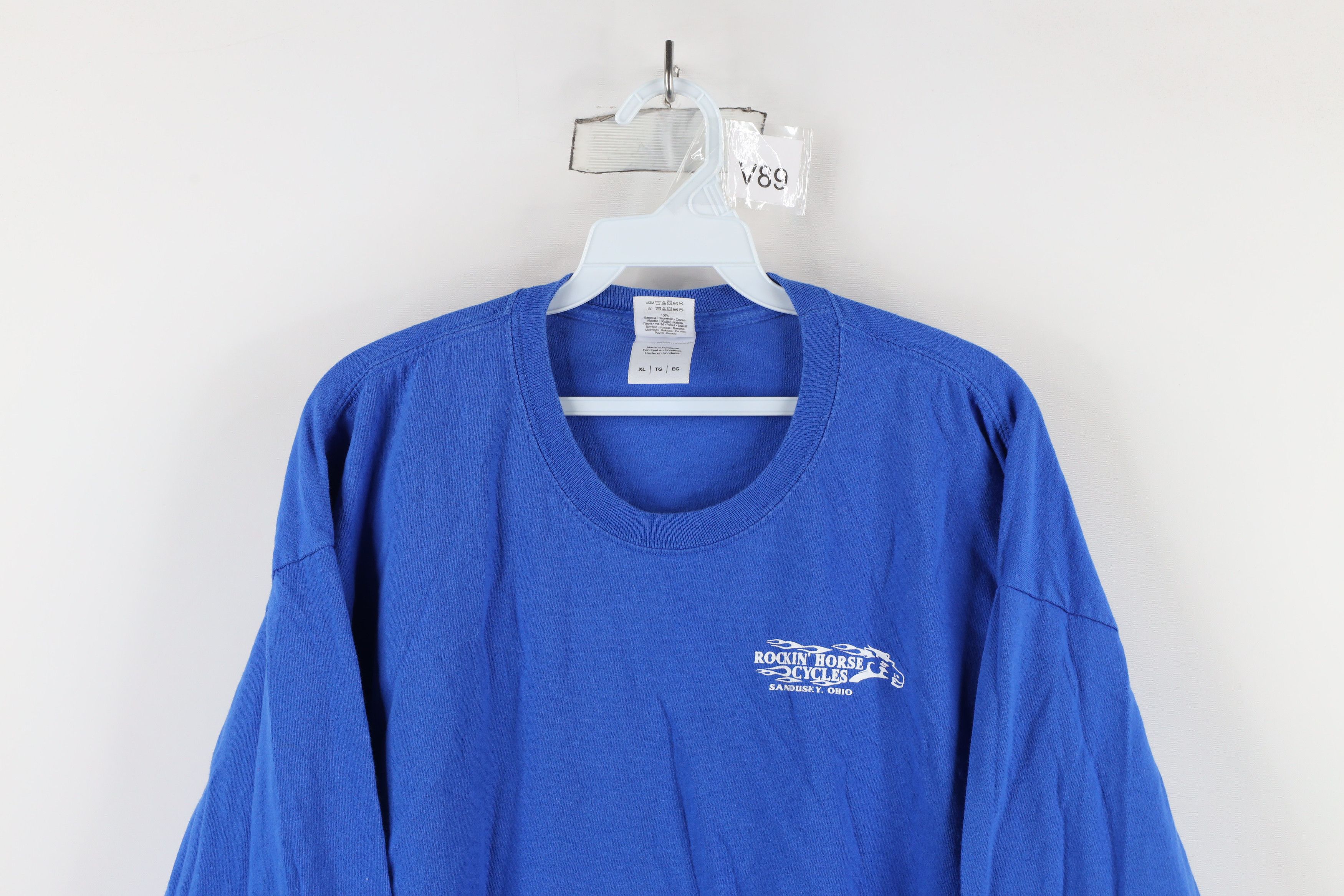 Vintage Vintage Y2K Flames Rockin Horse Cycles Long Sleeve T-Shirt Size US XL / EU 56 / 4 - 2 Thumbnail