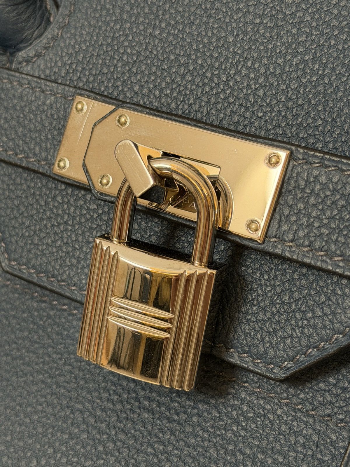 Hermes Hermes HAC 40 Blue Togo Leather Palladium Hardware Size ONE SIZE - 6 Thumbnail