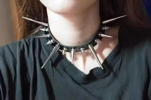 Leather × Metallica Faux Leather Collar Rivets Studded Necklace Size ONE SIZE - 7 Thumbnail