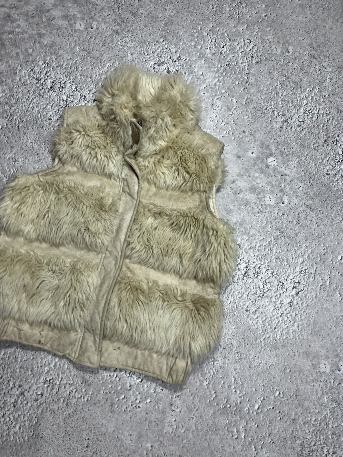 Other Womens Faux Fur Cream Vest Winter Layered Gilet Size XS / US 0-2 / IT 36-38 - 2 Thumbnail