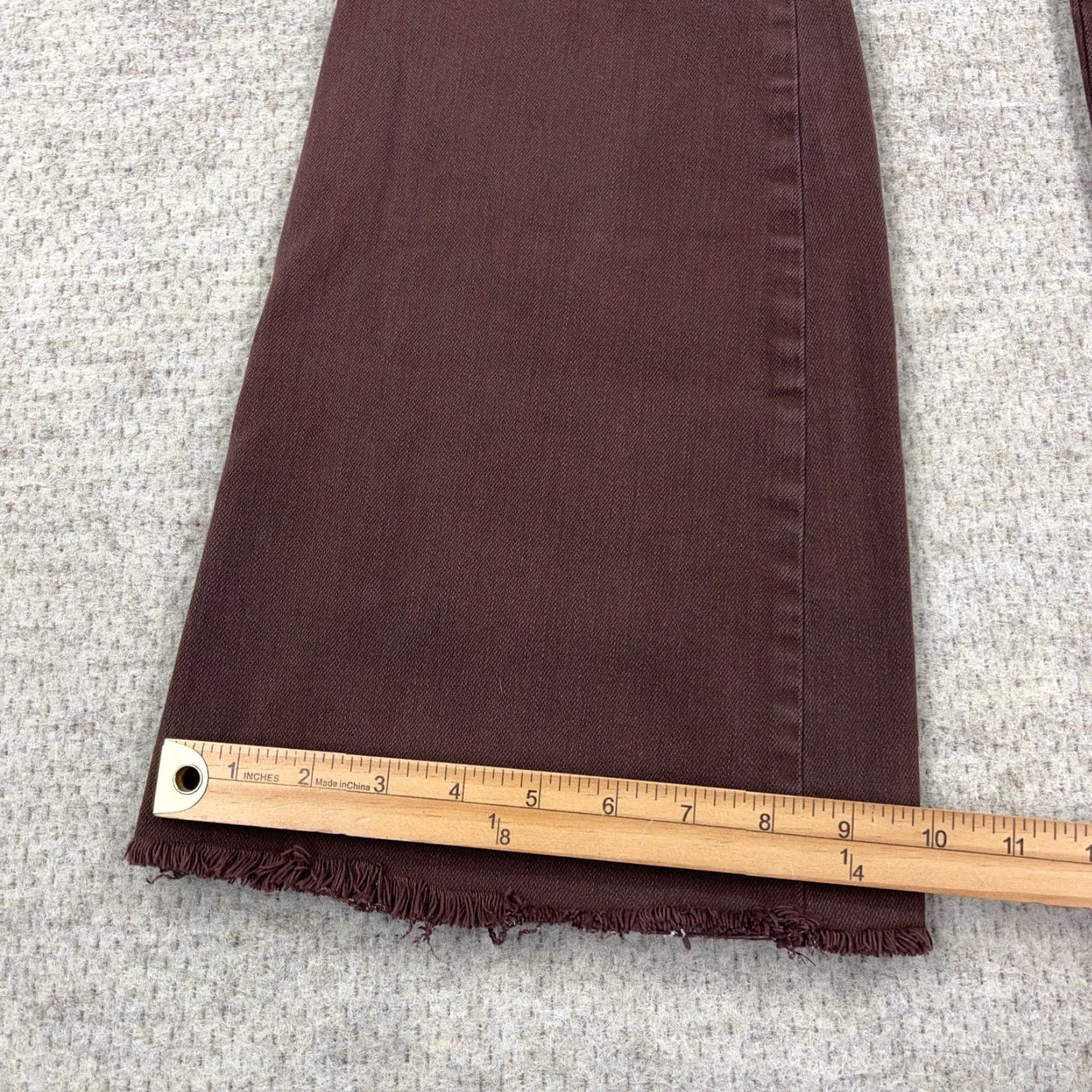 Vintage Judy Blue Jeans Women 5 27 Brown Flared High Rise Western Boho Bellbottom Distressed Stretch Denim Jeans Womens Size 27" / US 4 / IT 40 - 7 Thumbnail