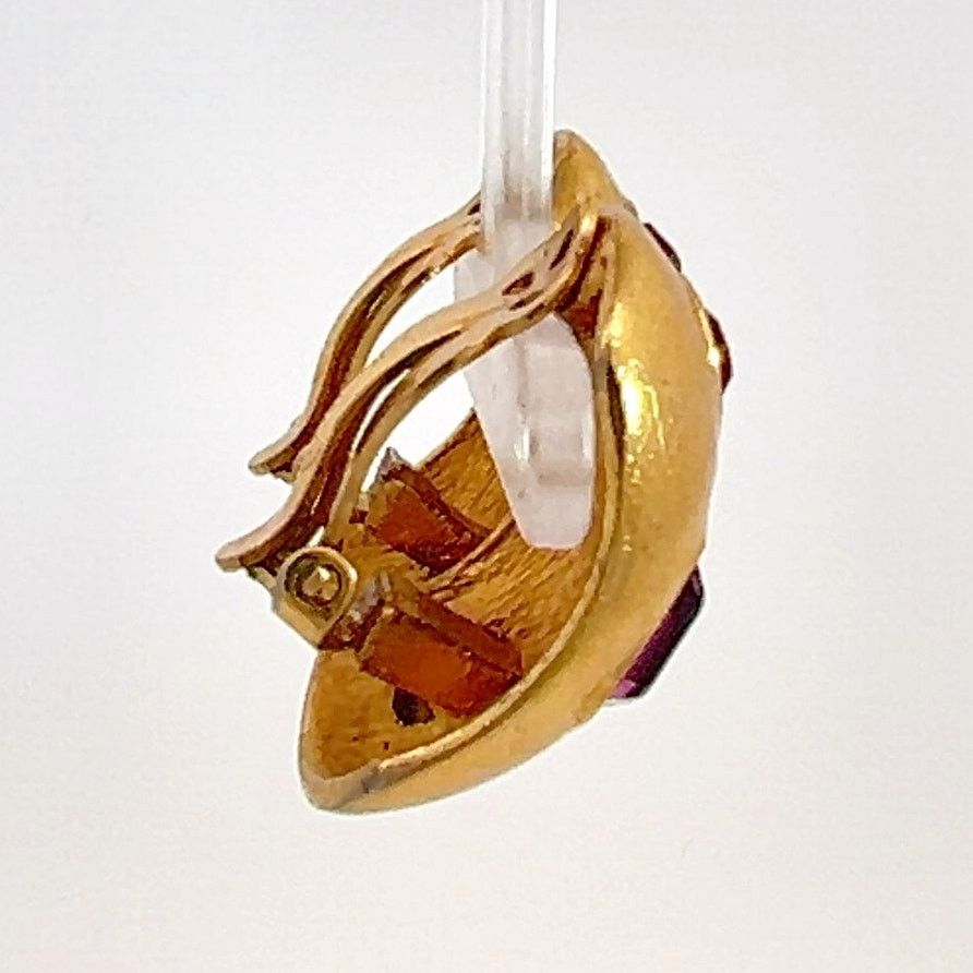 & Other Stories Ciner Moghul India Large Gripoix Gold Clip Earrings Size ONE SIZE - 6 Thumbnail