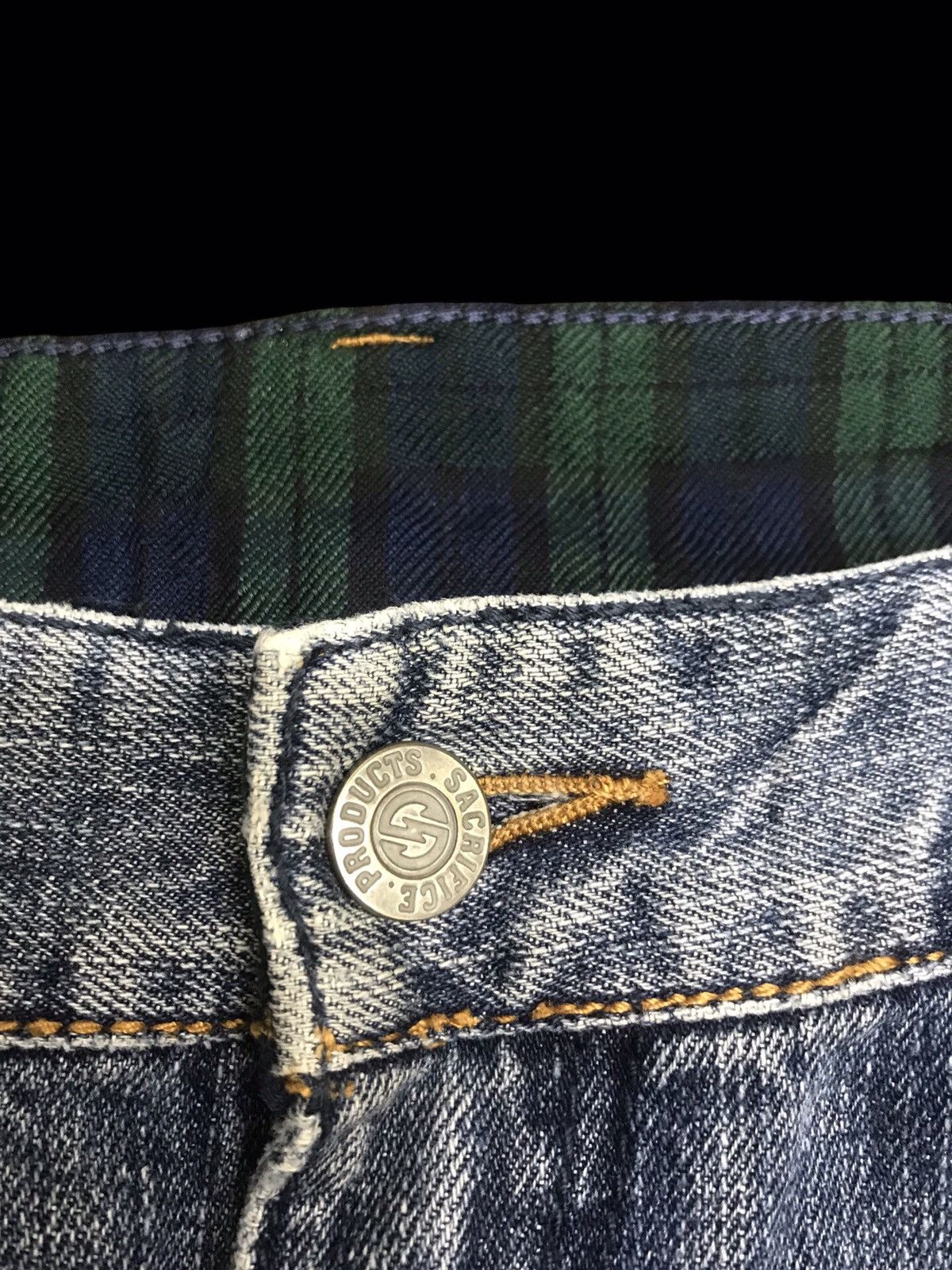 Japanese Brand 💥DENIM ART💥SACRIFICE Japan Destroyed Patchwork Denim F156 Size US 34 / EU 50 - 12 Thumbnail