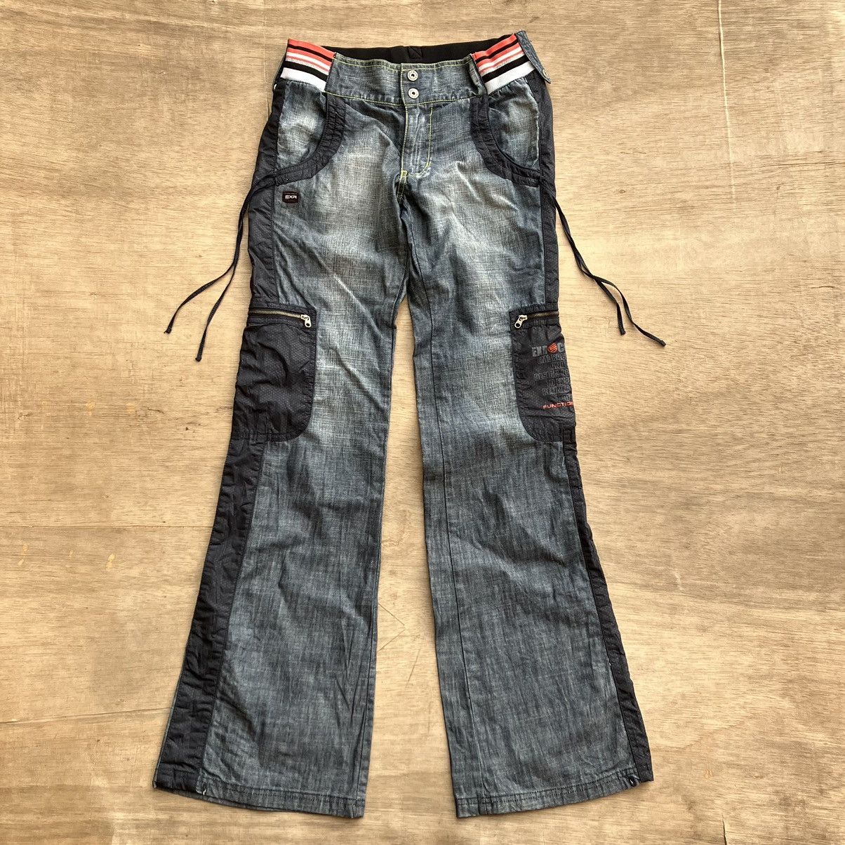 パンツ 00s GOA flared cargo pants Y2K archive 00s goa flare pants japanese label y2k
