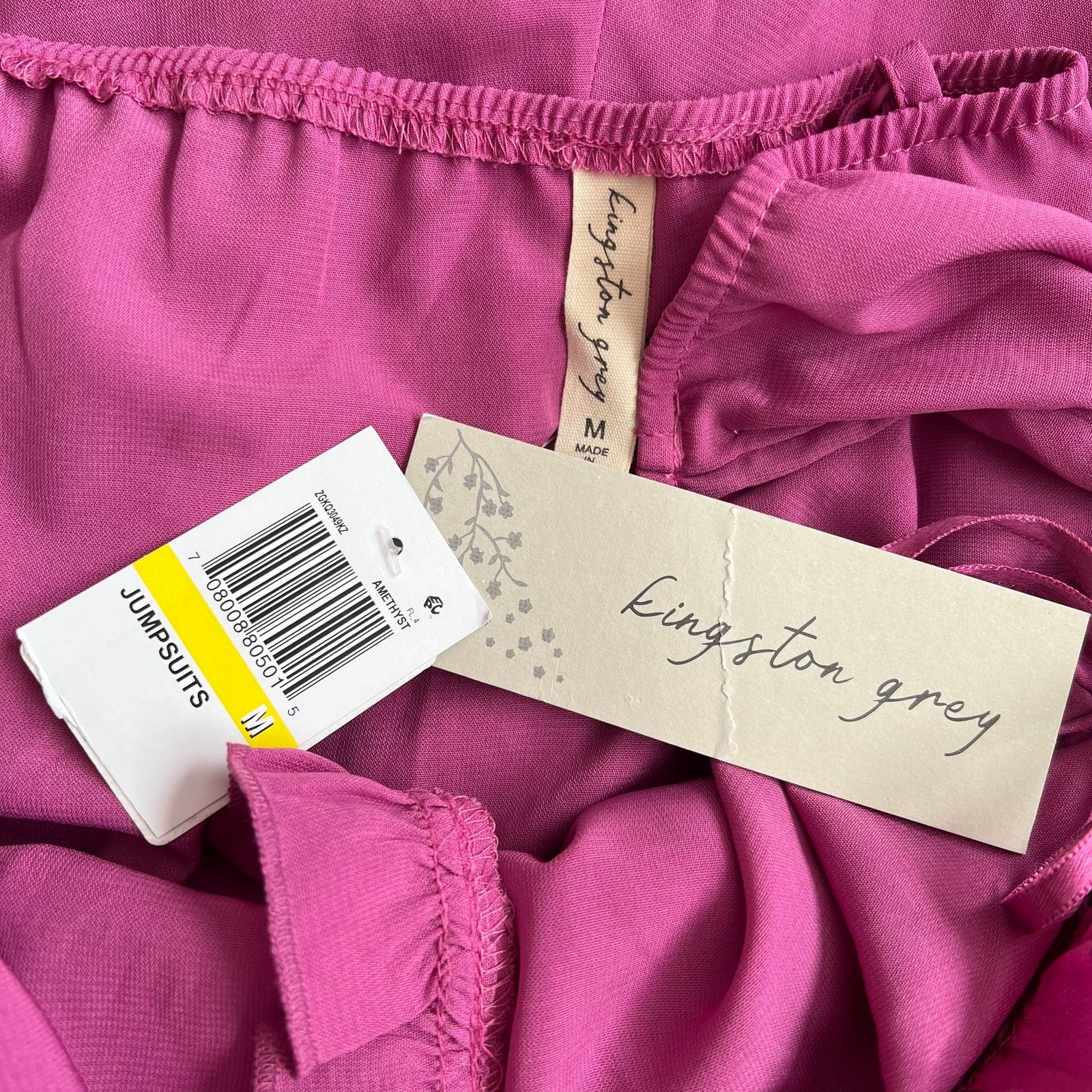 Other Kingston Grey Amethyst Juniors Ruffled V-Neck Jumpsuit, M Size 30" / US 8 / IT 44 - 6 Thumbnail