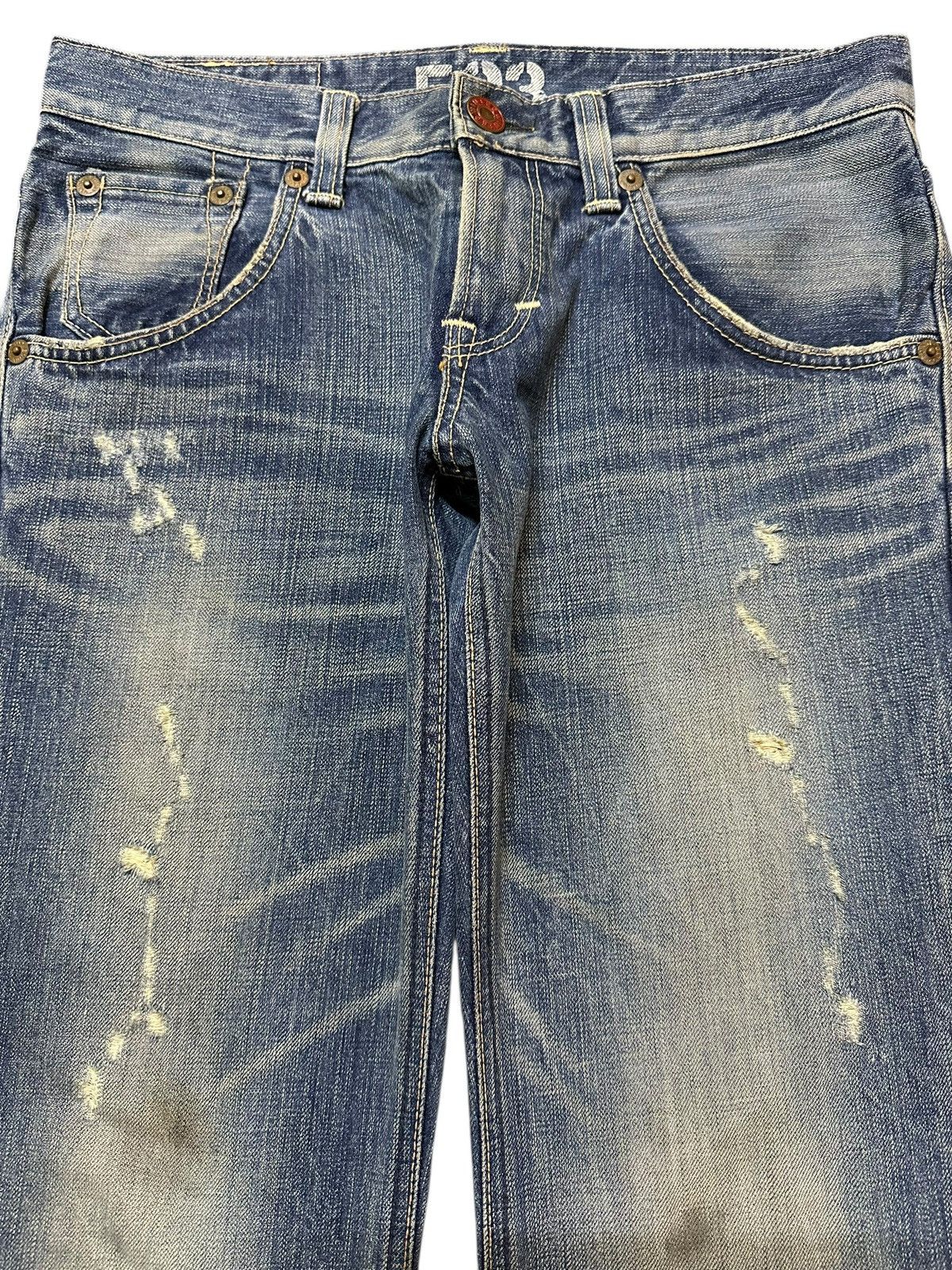 Edwin Vintage Edwin Blue Trip Faded Thunder Wash Wide Leg Jeans Size US 32 / EU 48 - 3 Thumbnail