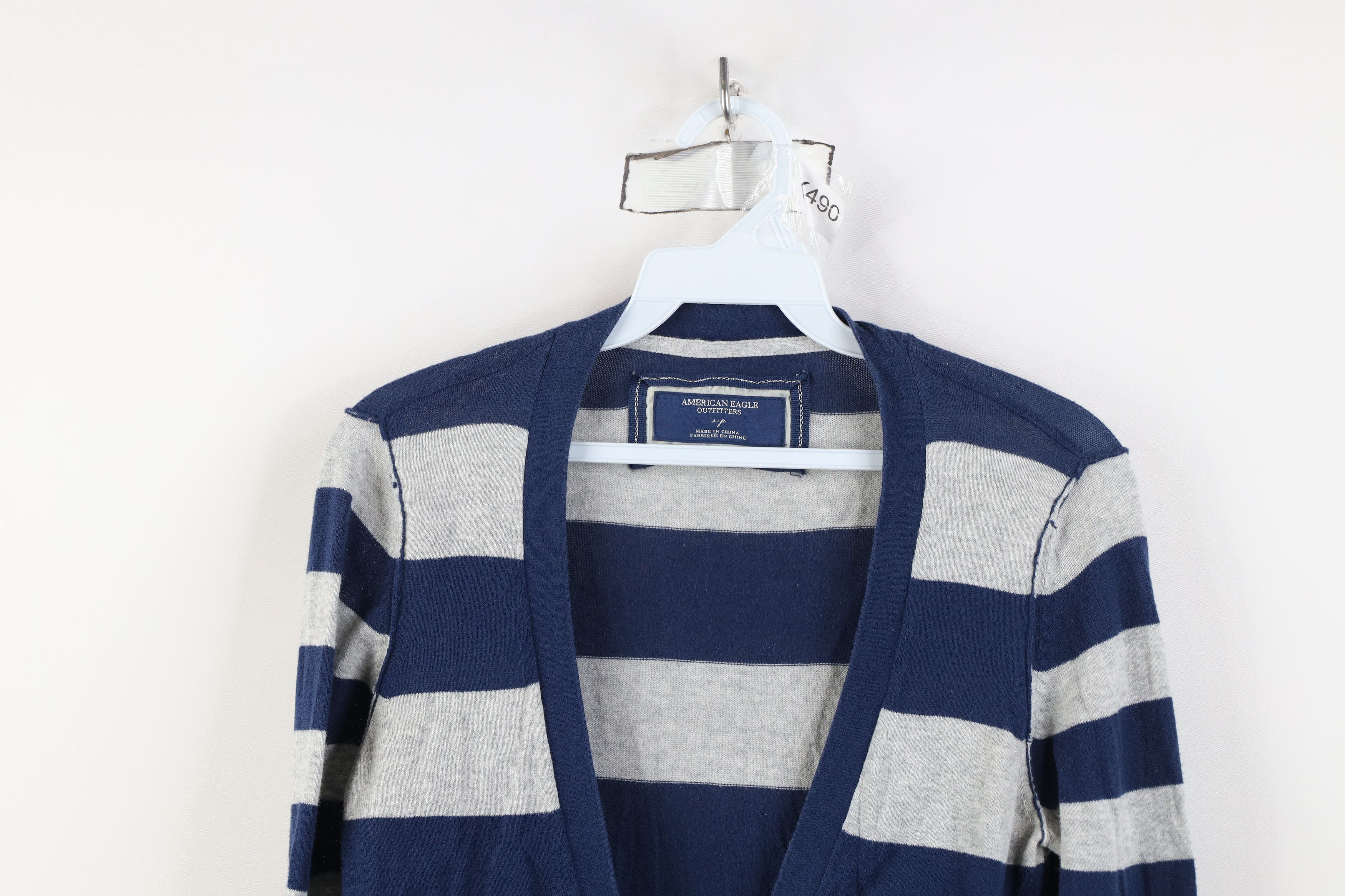 American Eagle Outfitters Vintage 90s Y2K American Eagle Striped Knit Cardigan Sweater Size S / US 4 / IT 40 - 2 Thumbnail