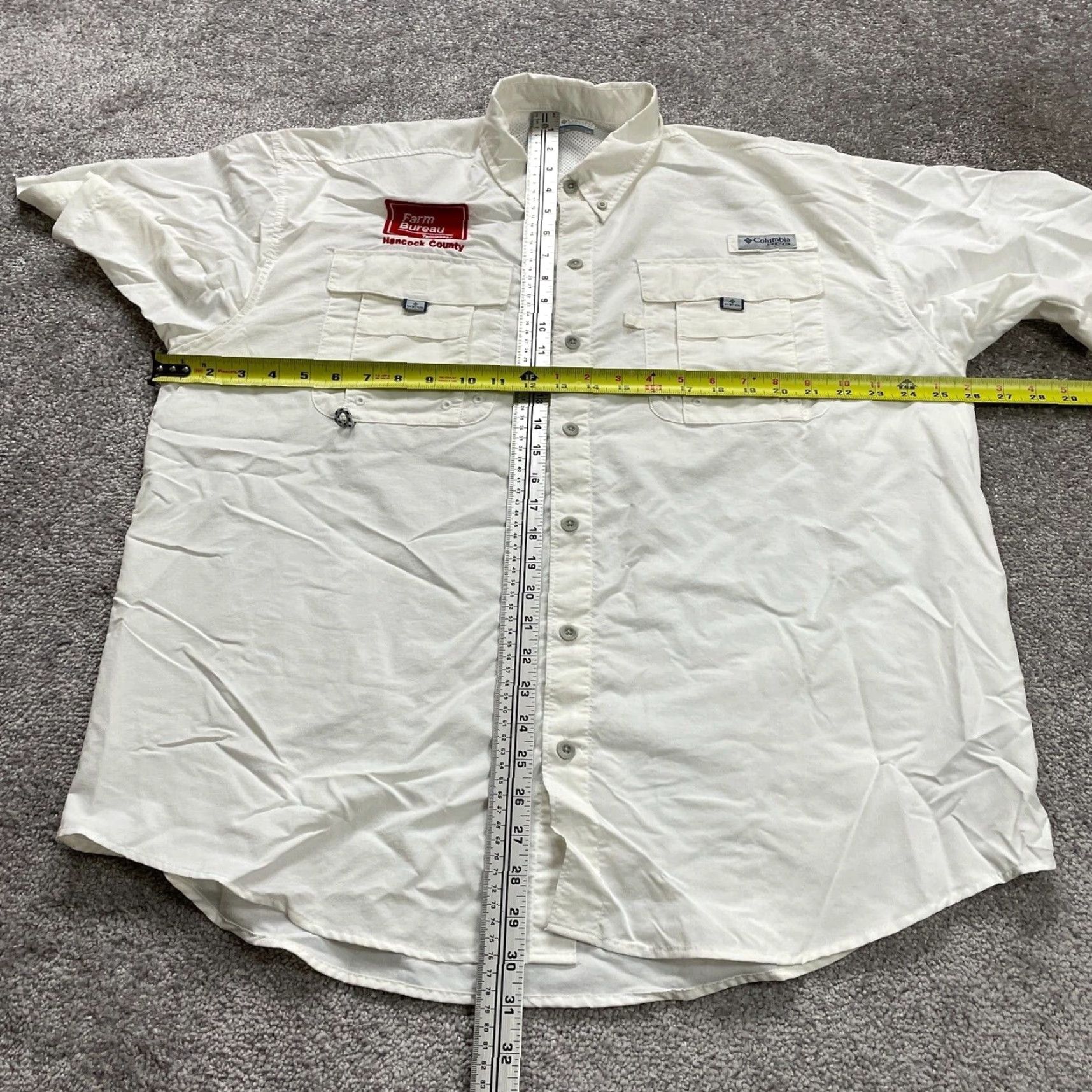 Vintage Columbia PFG Bahama Shirt Men L White Nylon Short Sleeve Button-Down 52 Chest Outdoor Fishing Classic Size US L / EU 52-54 / 3 - 6 Thumbnail