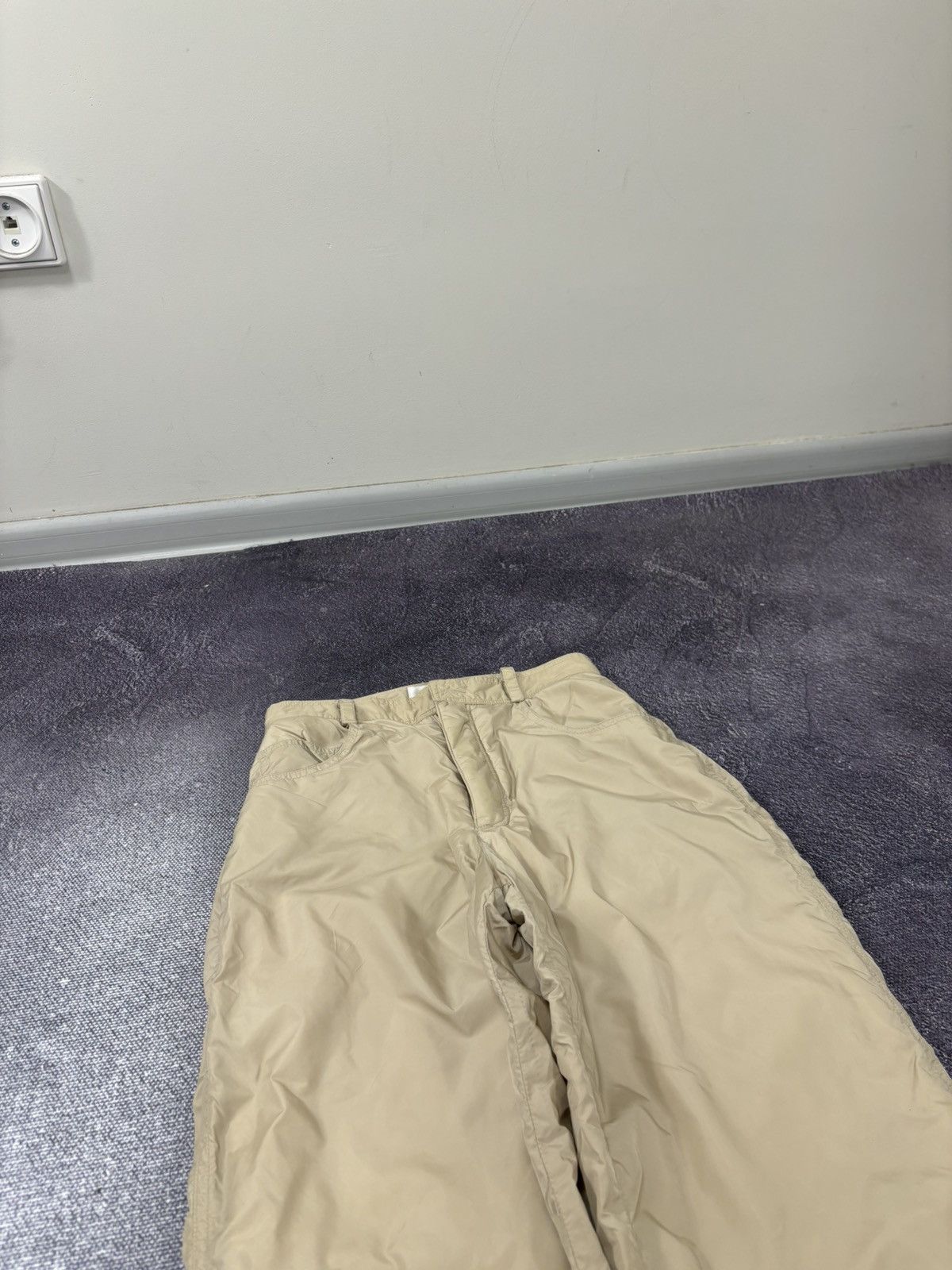 Aspesi Alberto Aspesi Women’s Rare Beige Italian Luxury Nylon Pants Size 27" / US 4 / IT 40 - 6 Thumbnail