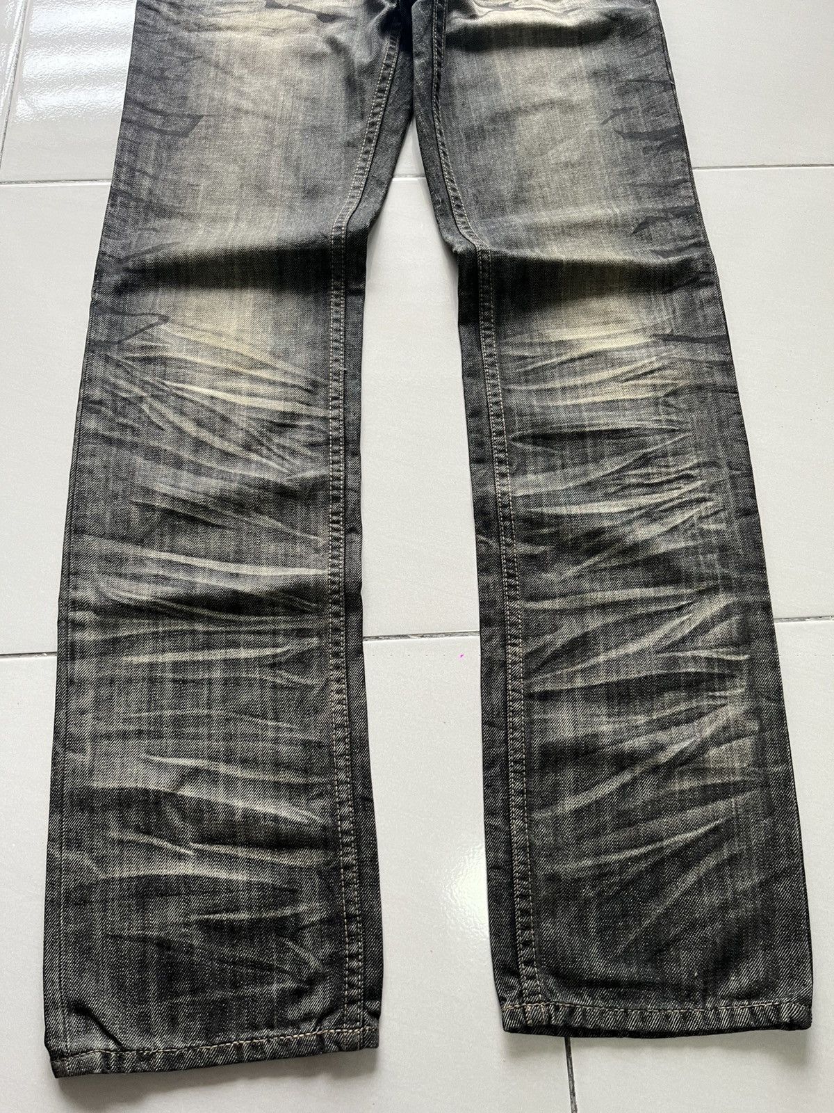 If Six Was Nine Vintage Edge Rupert Claws Punk Gothic Straight Cut Jeans Size US 32 / EU 48 - 3 Thumbnail