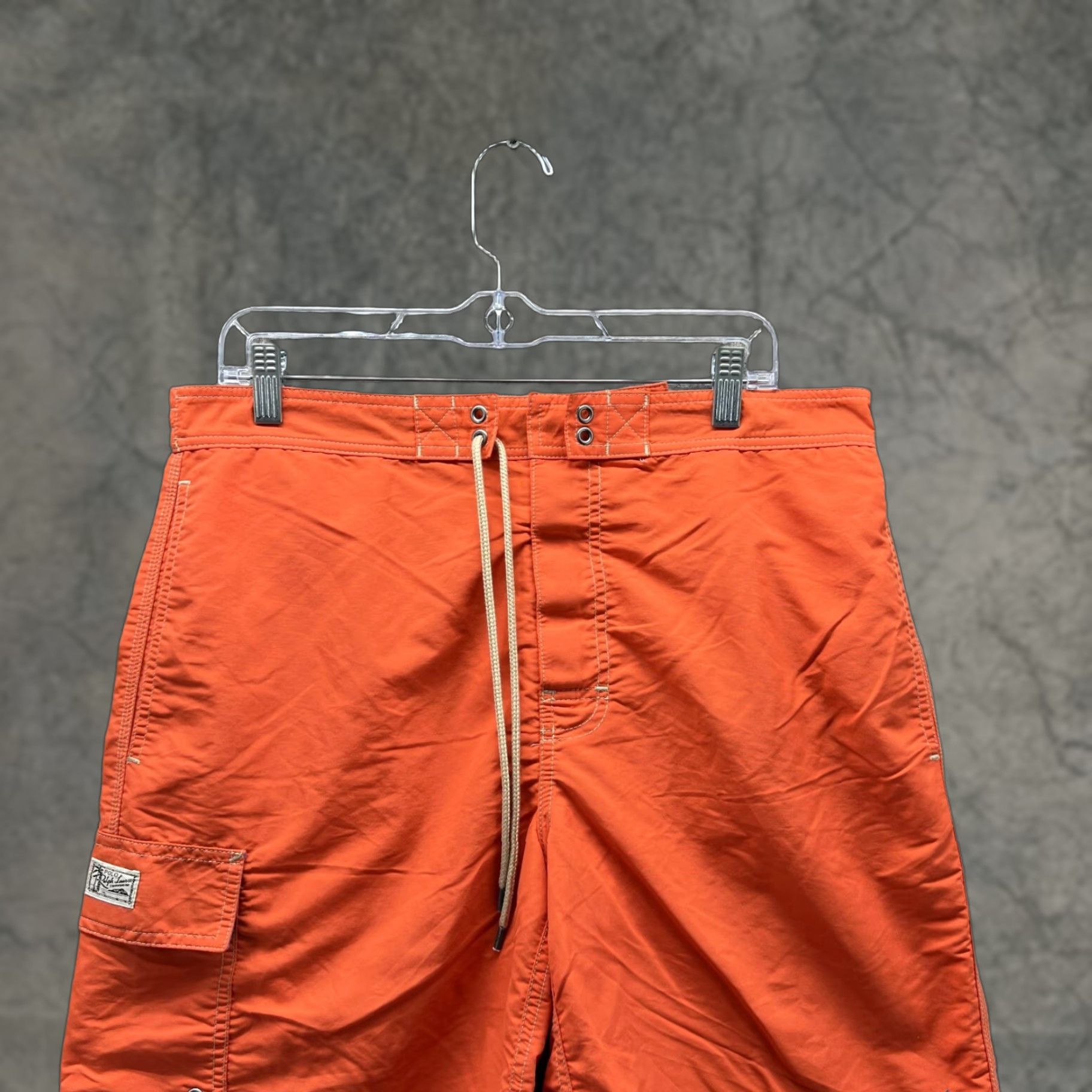 Polo Ralph Lauren Polo Ralph Lauren Shorts Men Large Lined Orange Swimwear Drawstring Bottoms Size US L / EU 52-54 / 3 - 1 Thumbnail