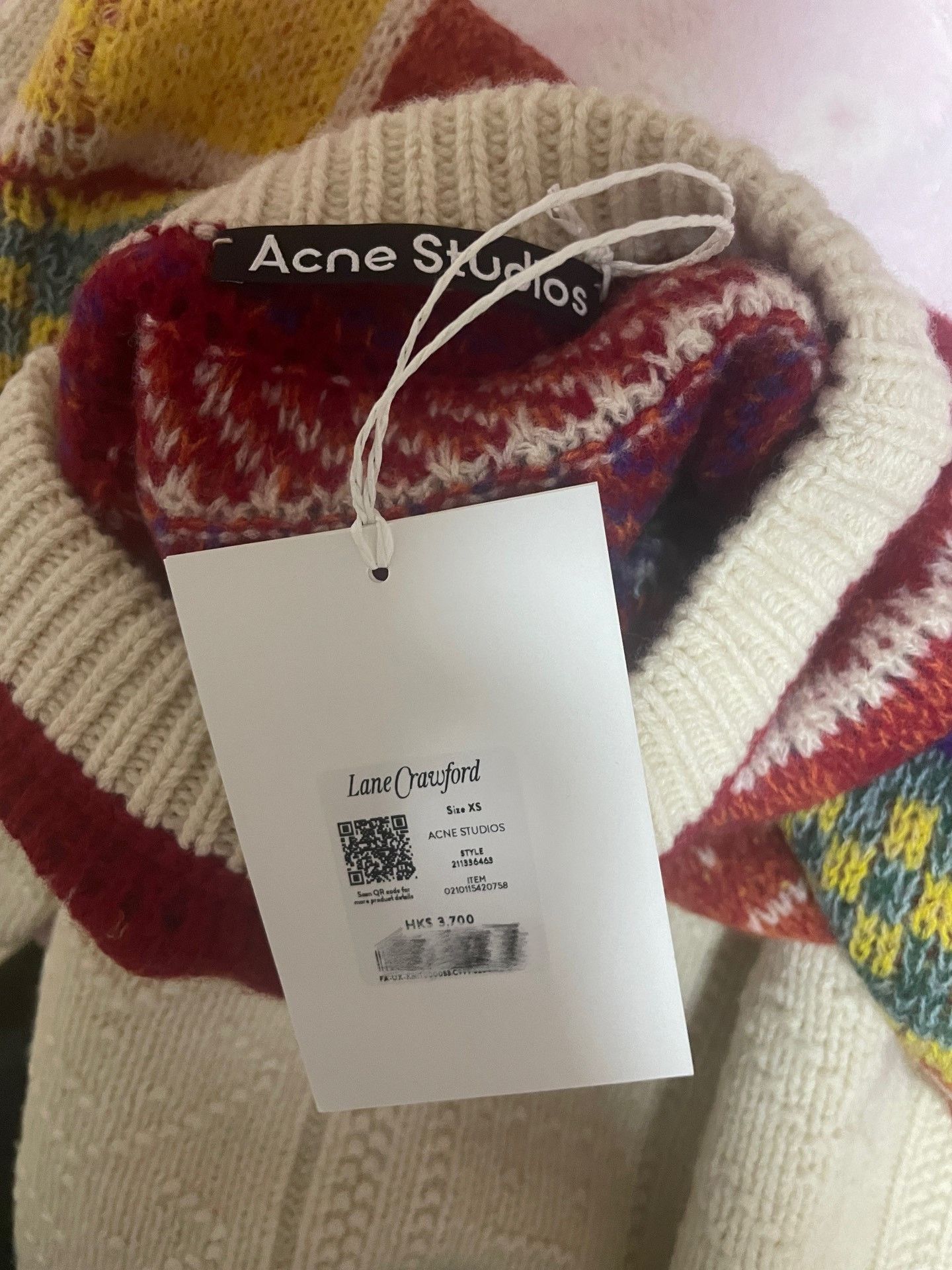 Acne Studios Acne studios Rainbow smiling face wool sweater Nextarrow-24 Size US XS / EU 42 / 0 - 6 Thumbnail