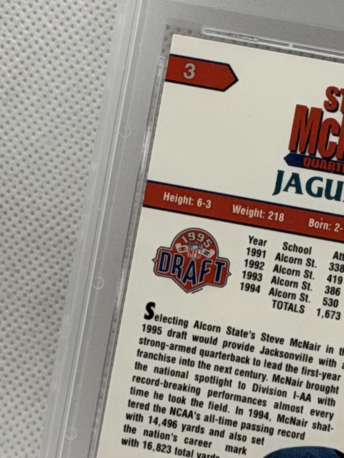 Marlboro Classics 1995 Classic Draft Day Prototype #3 Steve McNair Rookie Card Size ONE SIZE - 12 Thumbnail