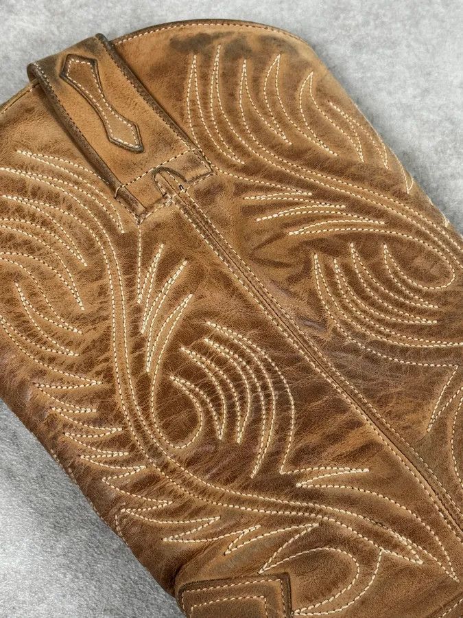 Roberto Cavalli AW2005 Roberto Cavalli Beige Leather Western Boots Size US 8 / IT 38 - 6 Thumbnail
