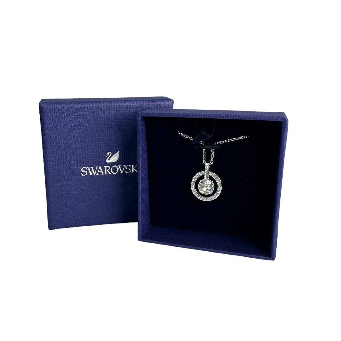 Swarovski Swarovski Lavender Round shape Rhodium plated Necklace Size ONE SIZE - 2 Thumbnail