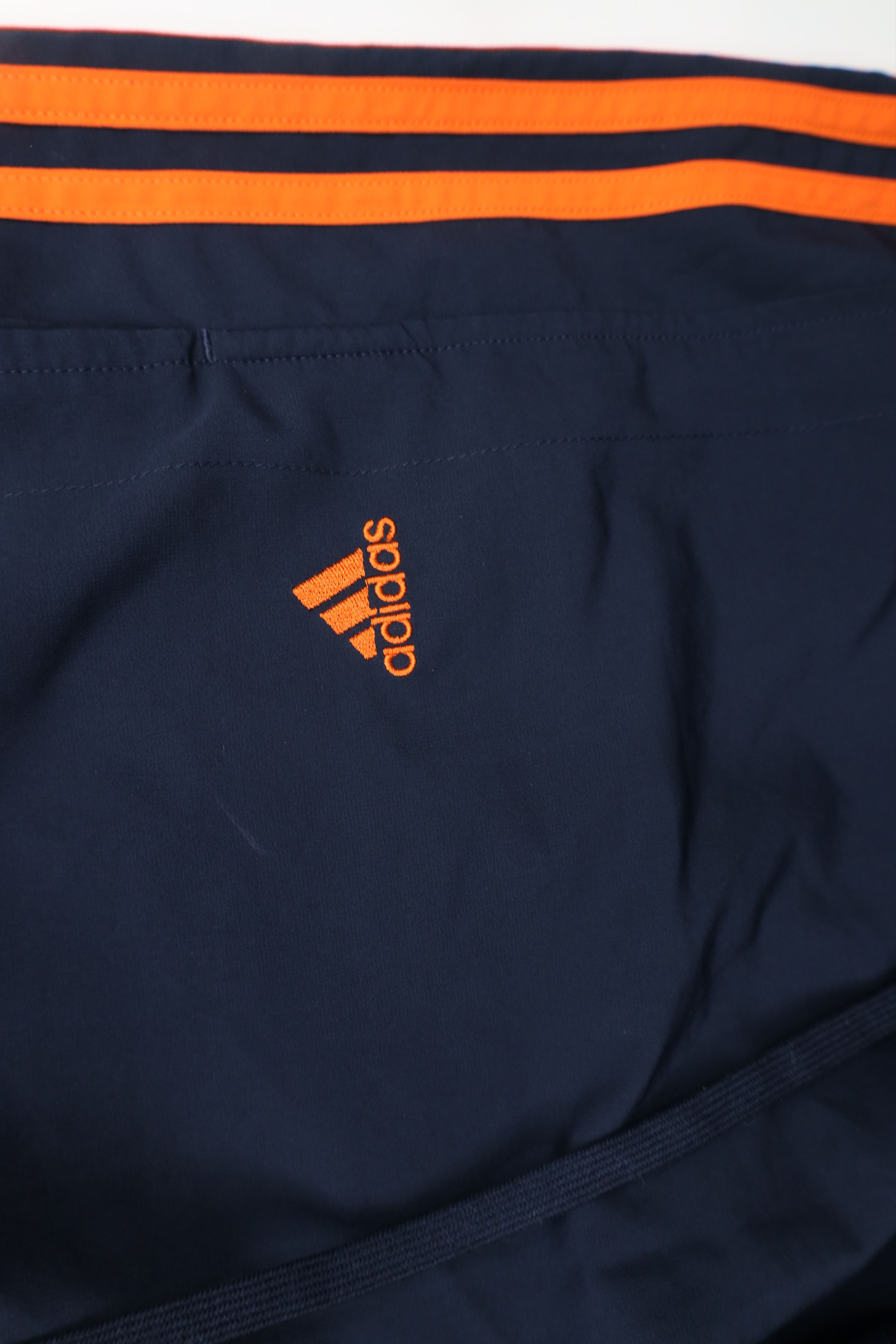 Adidas × Vintage Vintage Adidas Striped Lined Wide Leg Pants Navy Blue Orange Size US 38 / EU 54 - 7 Thumbnail