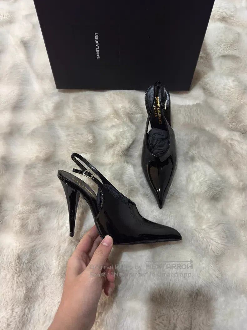 Saint Laurent Paris Saint Laurent Paris Crystal Rhinestone Patent Leather High Size US 5.5 / IT 35.5 - 2 Thumbnail