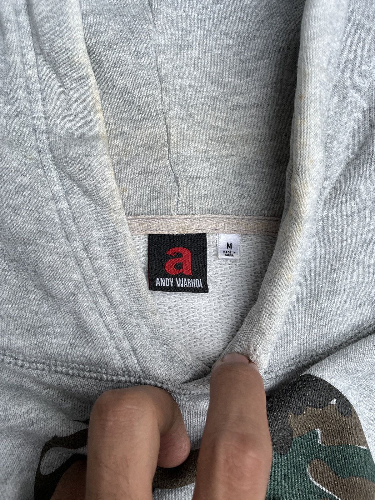 Andy Warhol × Vintage Vintage Andy Warhol Grey Hoodie Size US XL / EU 56 / 4 - 5 Thumbnail