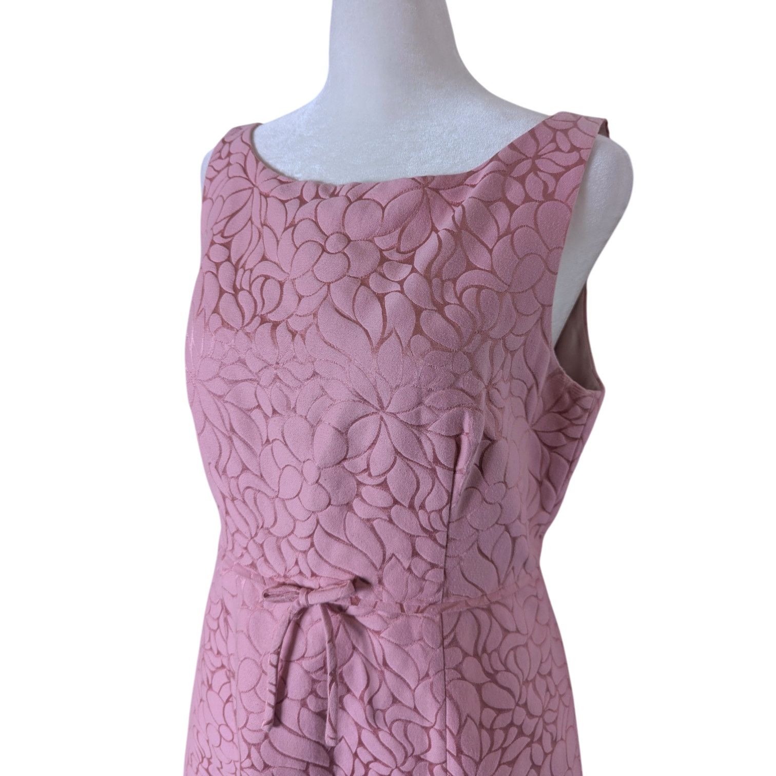 J.Crew J. Crew Pink Silk Sheath Embossed Dress Size 10 Size L / US 10 / IT 46 - 2 Thumbnail