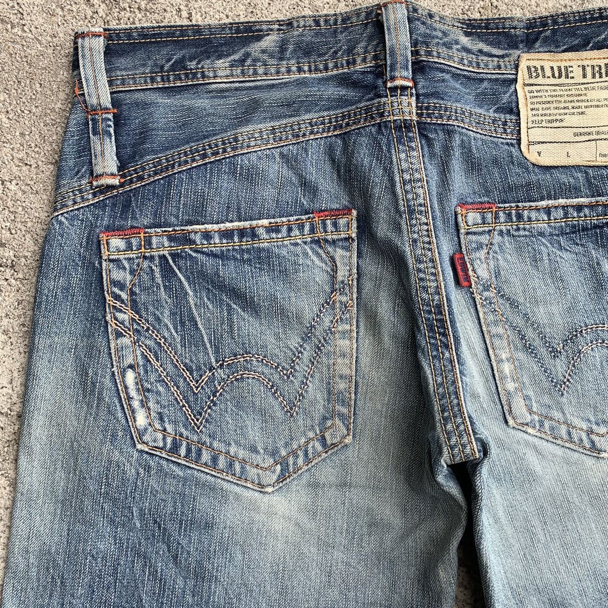Japanese Brand Flare Vintage Edwin Blue Trip Distressed Denim W32 Size US 32 / EU 48 - 18 Thumbnail