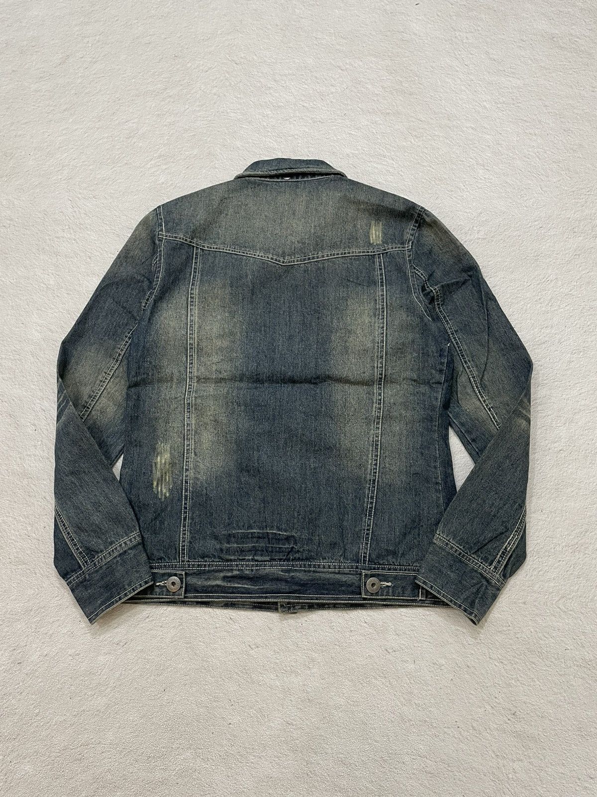 In The Attic 2000s in the attic Grunge Denim Jacket Heavy Washed Y2K LGB Size US M / EU 48-50 / 2 - 9 Thumbnail