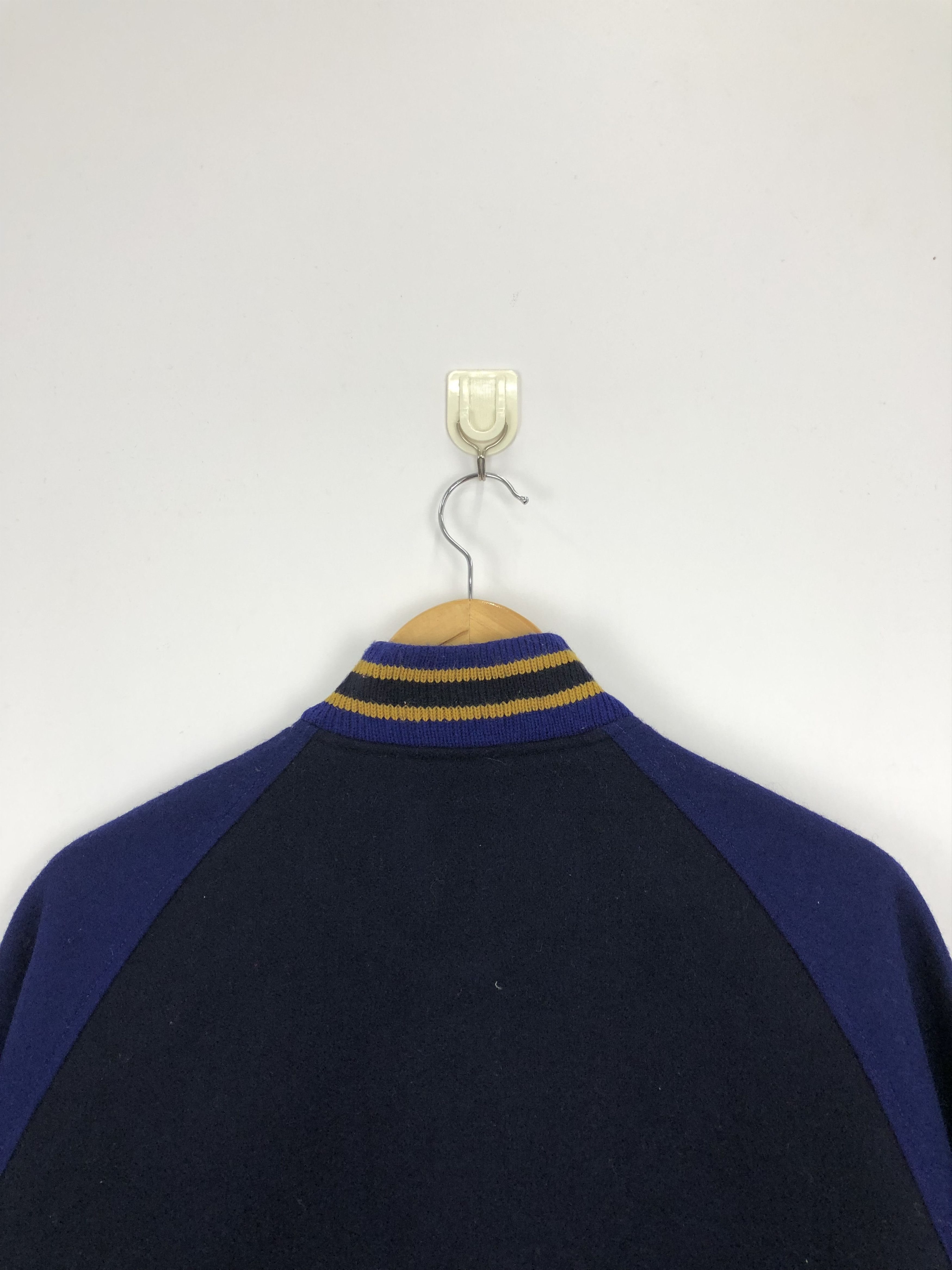 Spalding Vintage 90s Spalding Wool Varsity Jacket Blue V0368 Size US S / EU 44-46 / 1 - 4 Thumbnail