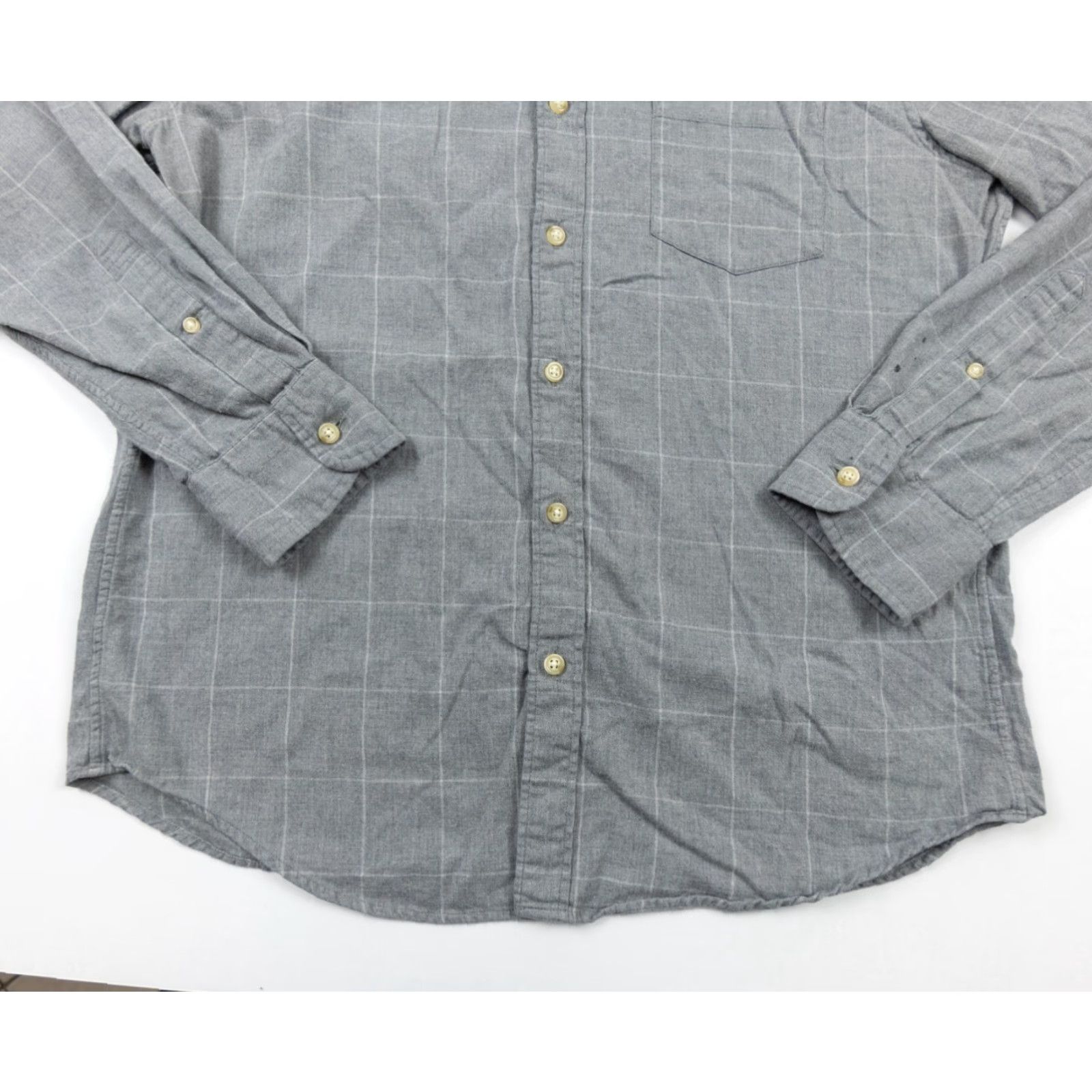 J.Crew J.CREW Shirt Adult Mens Large Gray Button-Down Long Sleeve Slim Fit Preppy Check Size US L / EU 52-54 / 3 - 3 Thumbnail