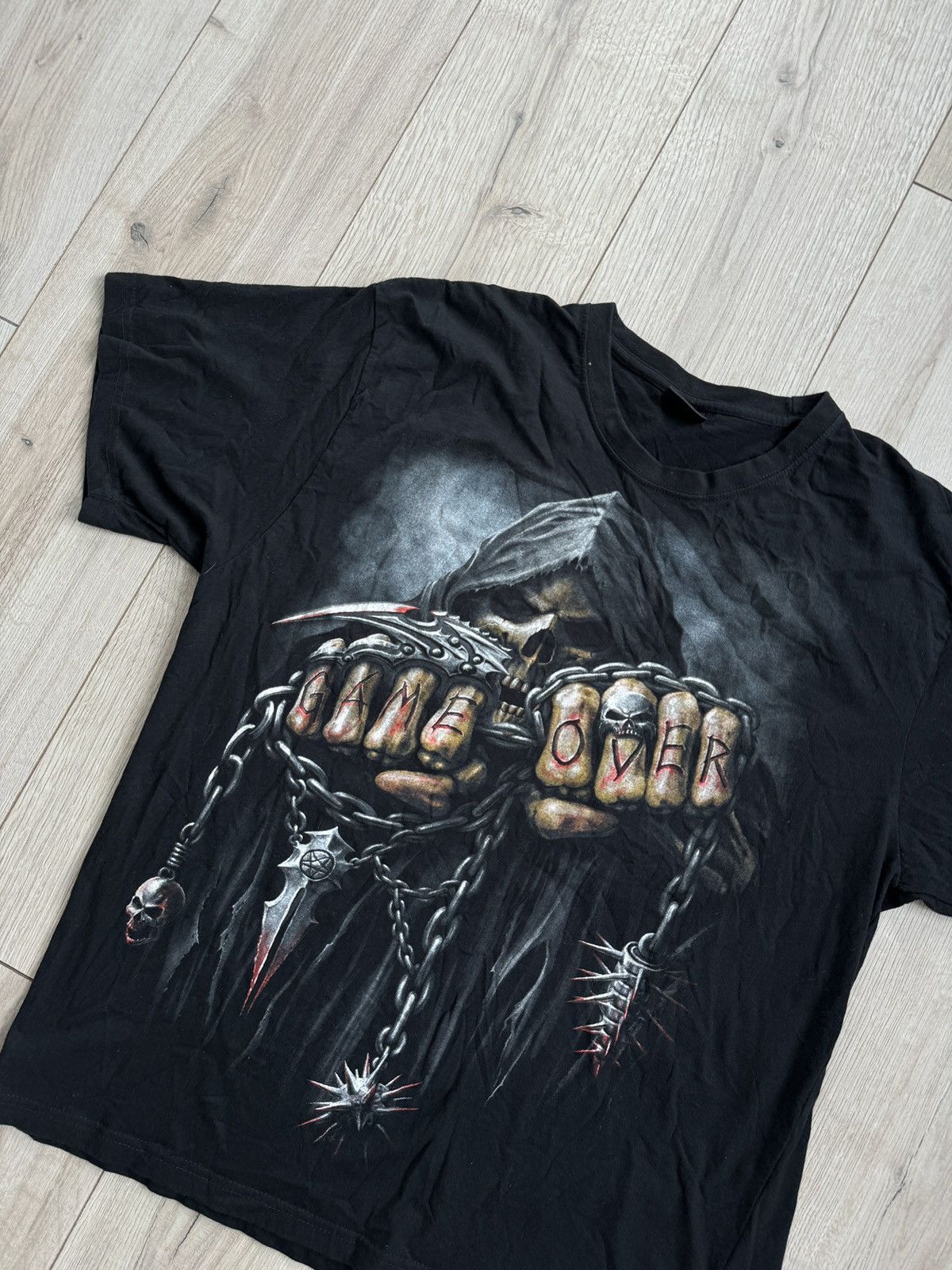 Band Tees Vintage Spiral Faded Boxy Tee (Game Over You Lose ) Size US L / EU 52-54 / 3 - 4 Thumbnail