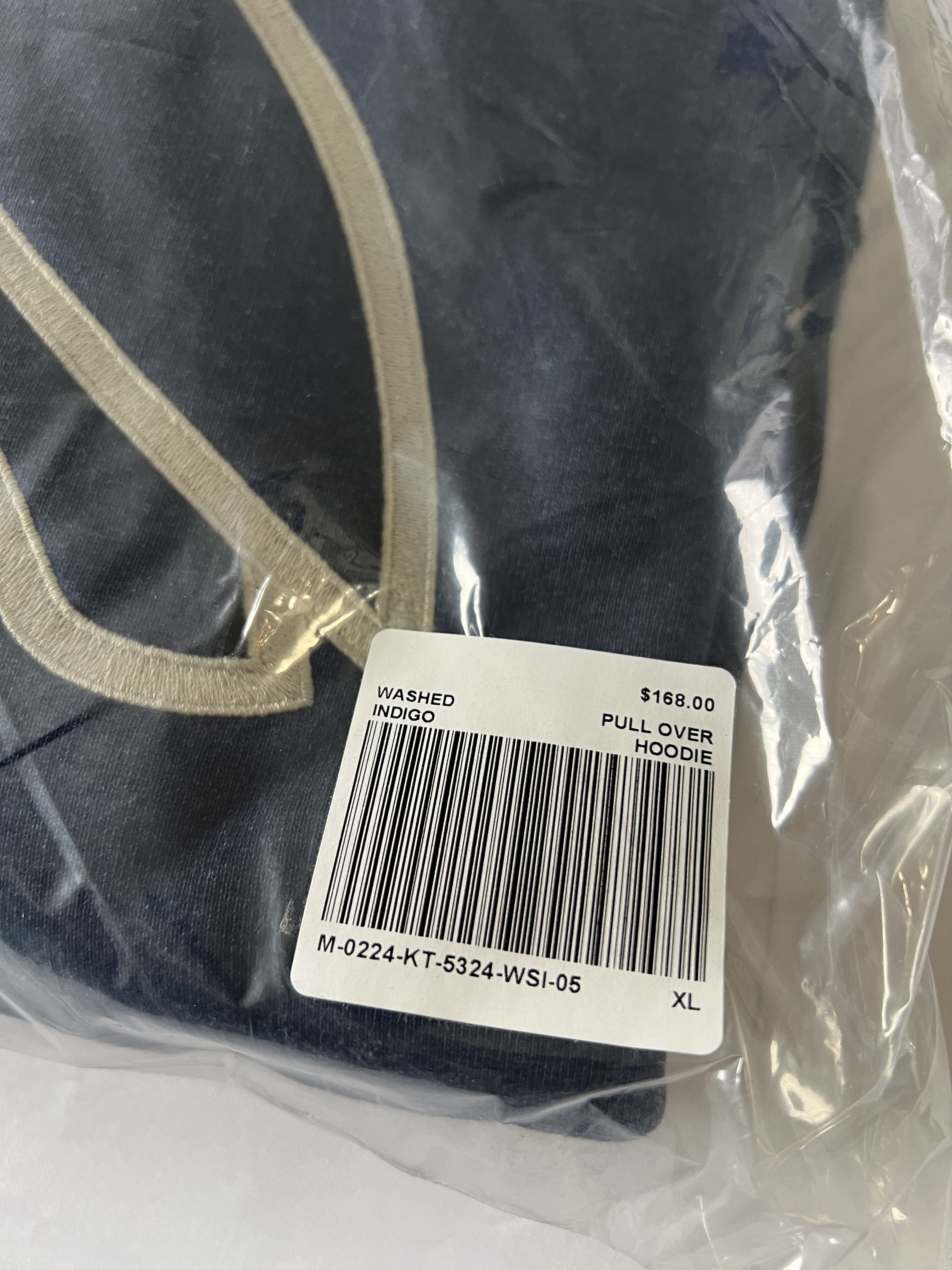 Drake OVO WASHED INDIGO-DYED DENIM OG OWL HOODIE Size US XL / EU 56 / 4 - 3 Thumbnail