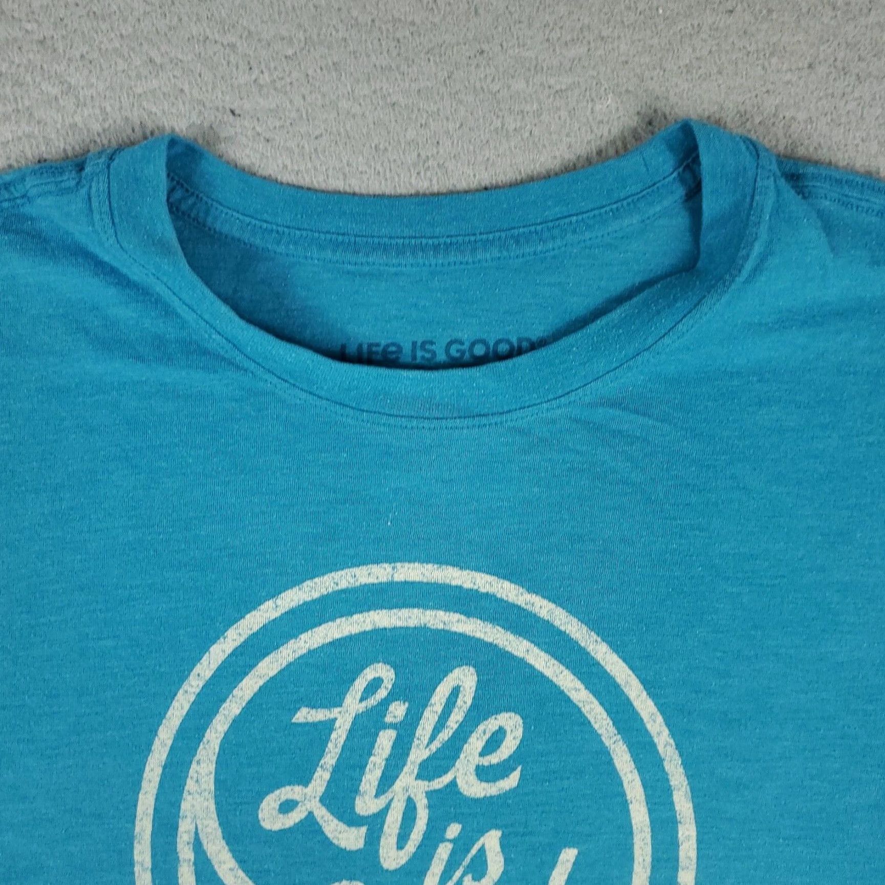 Life is Good Life Is Good T-Shirt Mens Large Blue Casual Short Sleeve Logo Solid Size US L / EU 52-54 / 3 - 2 Thumbnail