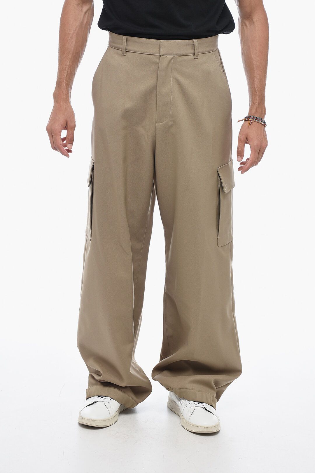 Off-White o1y0225 Logo Cargo Pant in Beige Size US 28 / EU 44 - 1 Thumbnail