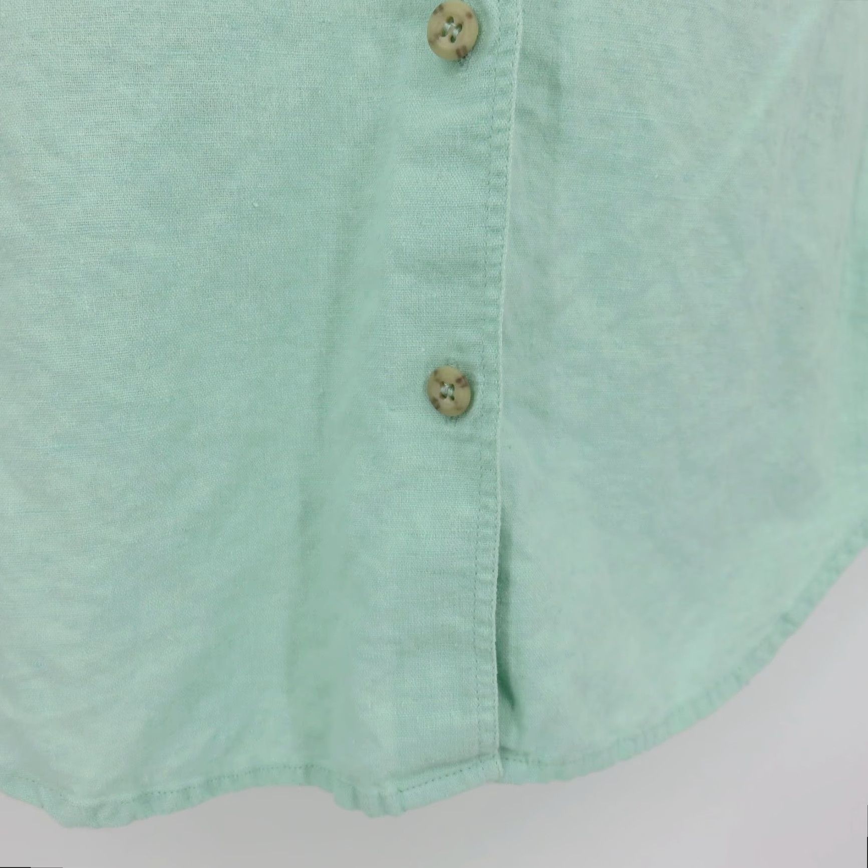 Vintage VINTAGE Giorgio Sant Angelo Women Medium Linen Cotton Green Collared Sleeveless Shirt Size M / US 6-8 / IT 42-44 - 4 Thumbnail