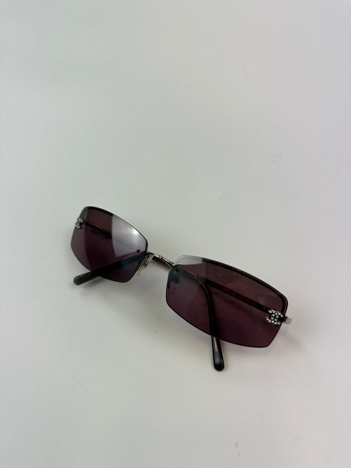 Chanel Chanel Purple Sunglasses Frame Rimless Strass Size ONE SIZE - 5 Thumbnail