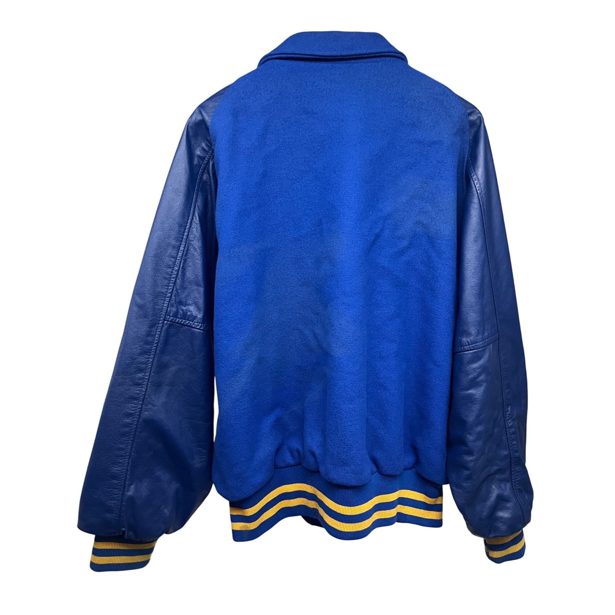 Vintage NEFF Mens Vintage Varsity Letterman Snap Up Jacket 2XL Blue Size US XXL / EU 58 / 5 - 2 Thumbnail